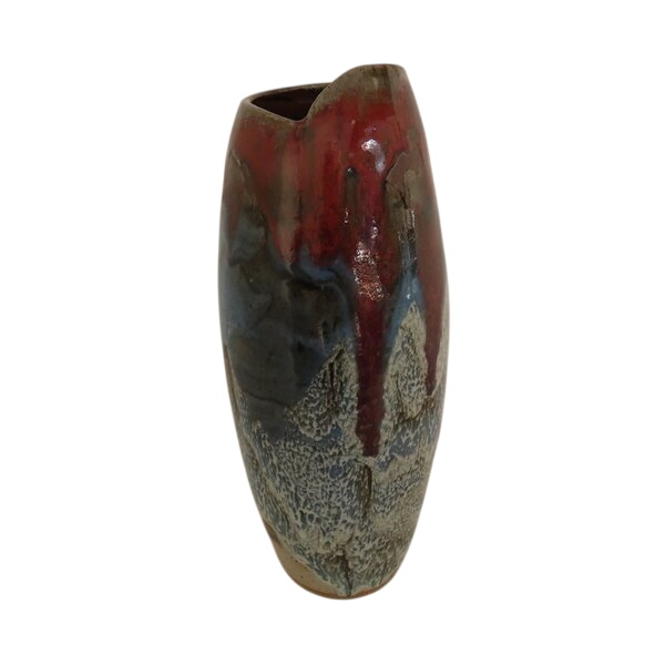 Vase en grès émaillé de belle facture Parfait état - 19,00 € Vase en grès émaillé de belle facture Parfait état reconditionné disponible sur Label Emmaüs