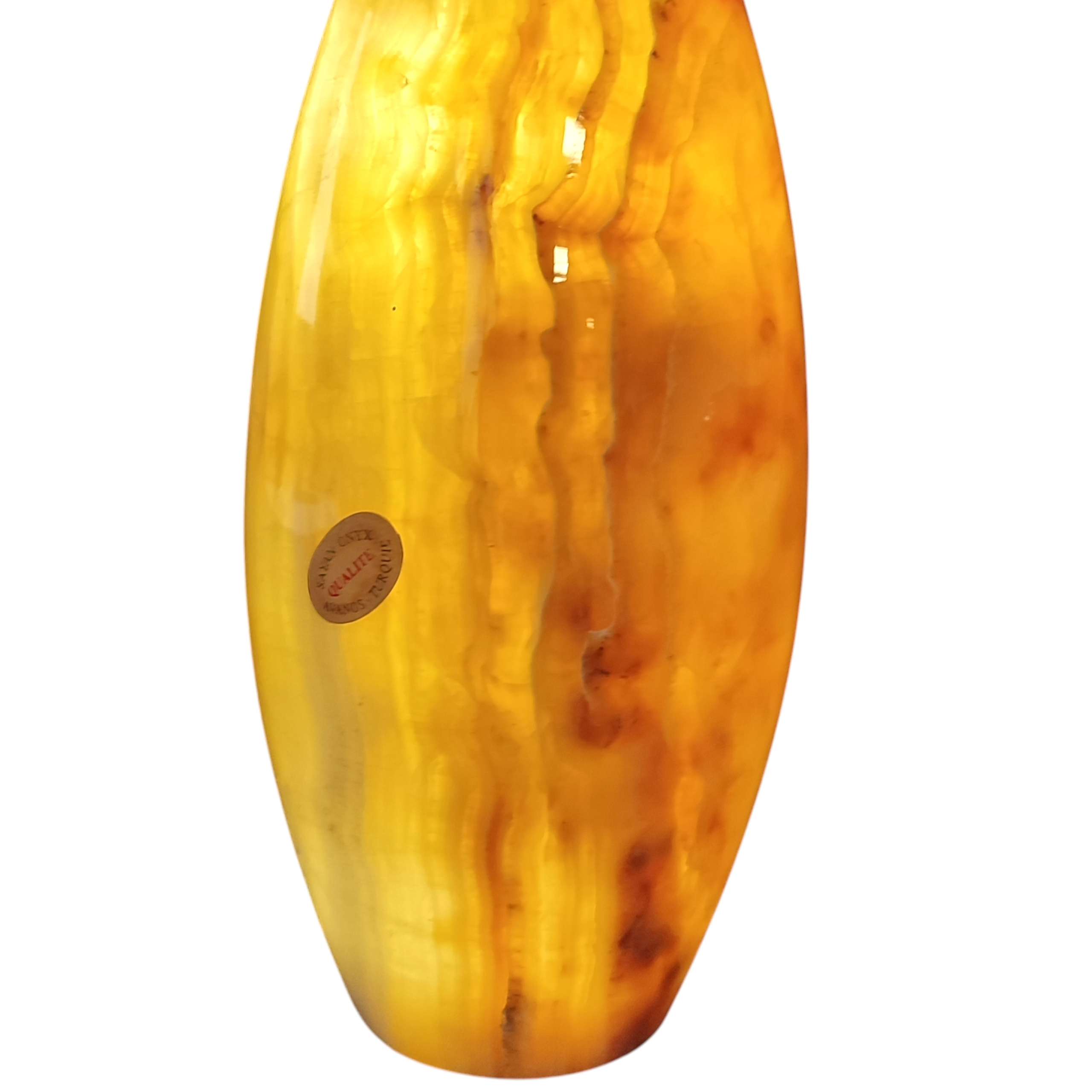 Vase en onyx des ateliers Sayan - Turquie - attention fuite État correct - 12,50 € Vase en onyx des ateliers Sayan - Turquie - attention fuite État correct reconditionné disponible sur Label Emmaüs