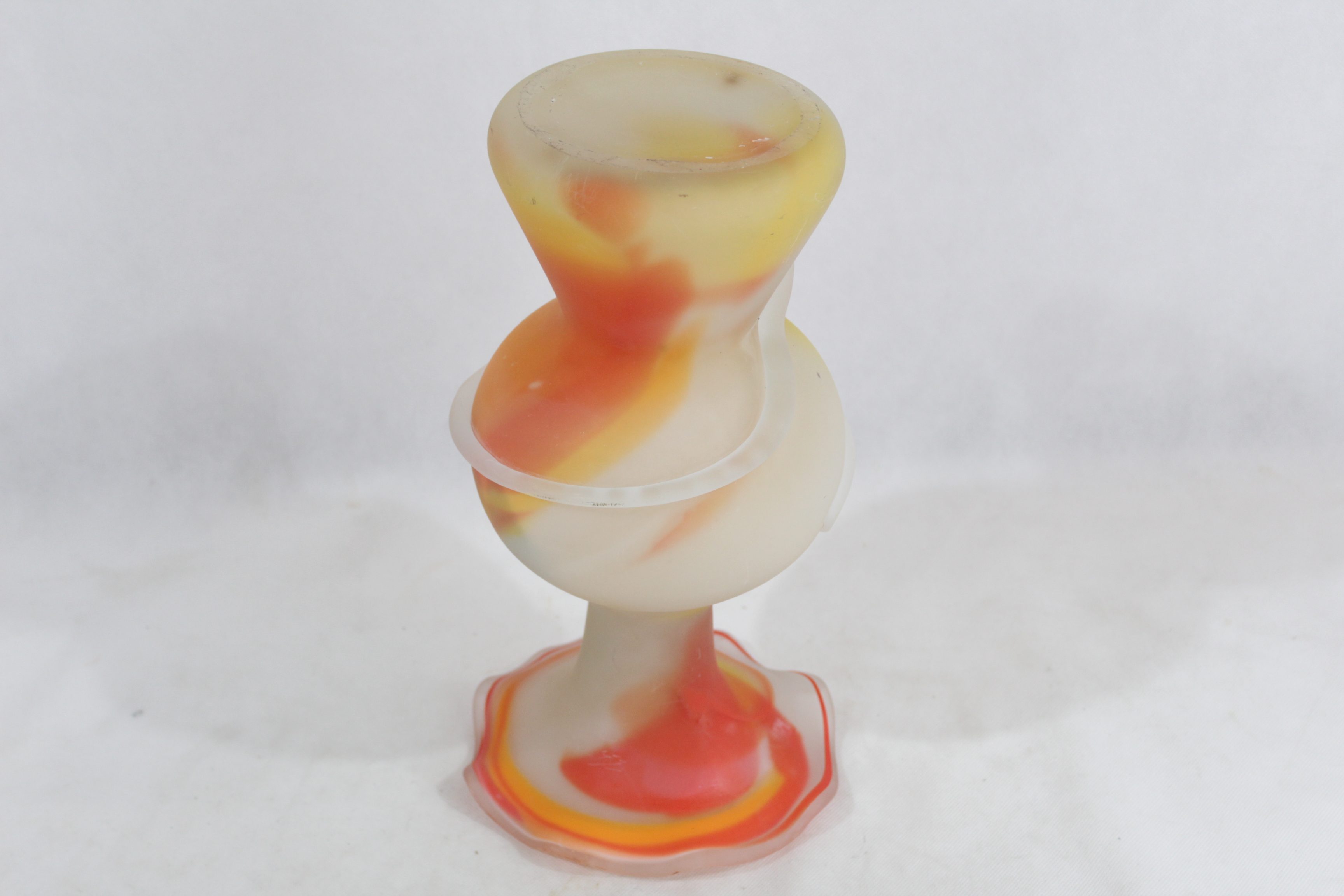 Voir photo 4 de Vase en patte de verre soufflé signé F.SILVIY Vase en patte de verre soufflé signé F.SILVIY Très bon état reconditionné photo 4