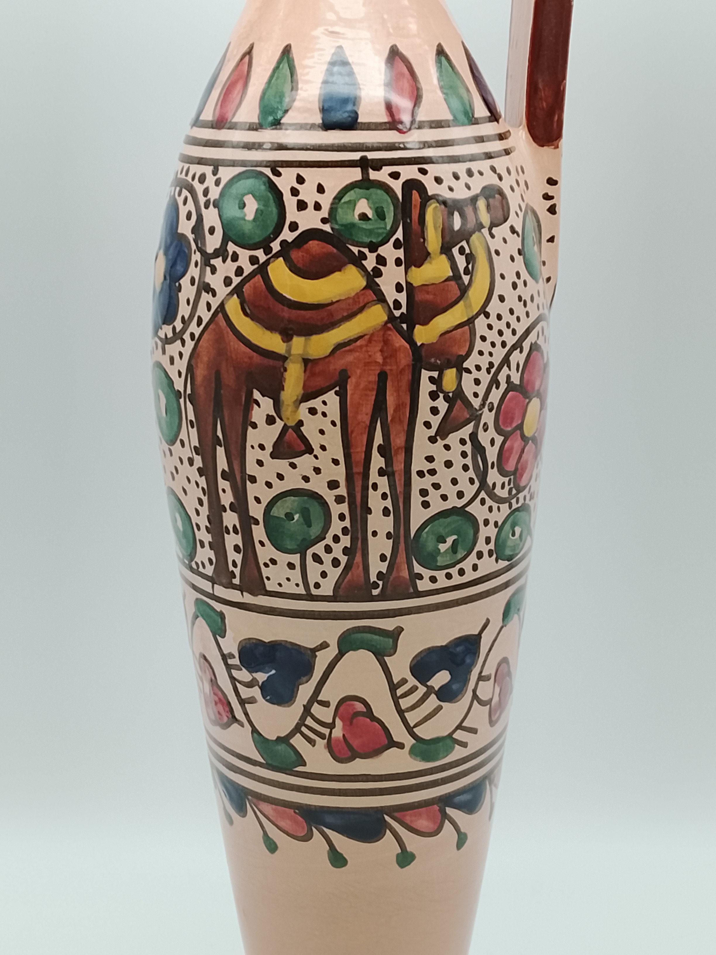 Voir photo 11 de Vase en poterie émaillé - Amphore style Orientale Vase en poterie émaillé - Amphore style Orientale Très bon état reconditionné photo 11