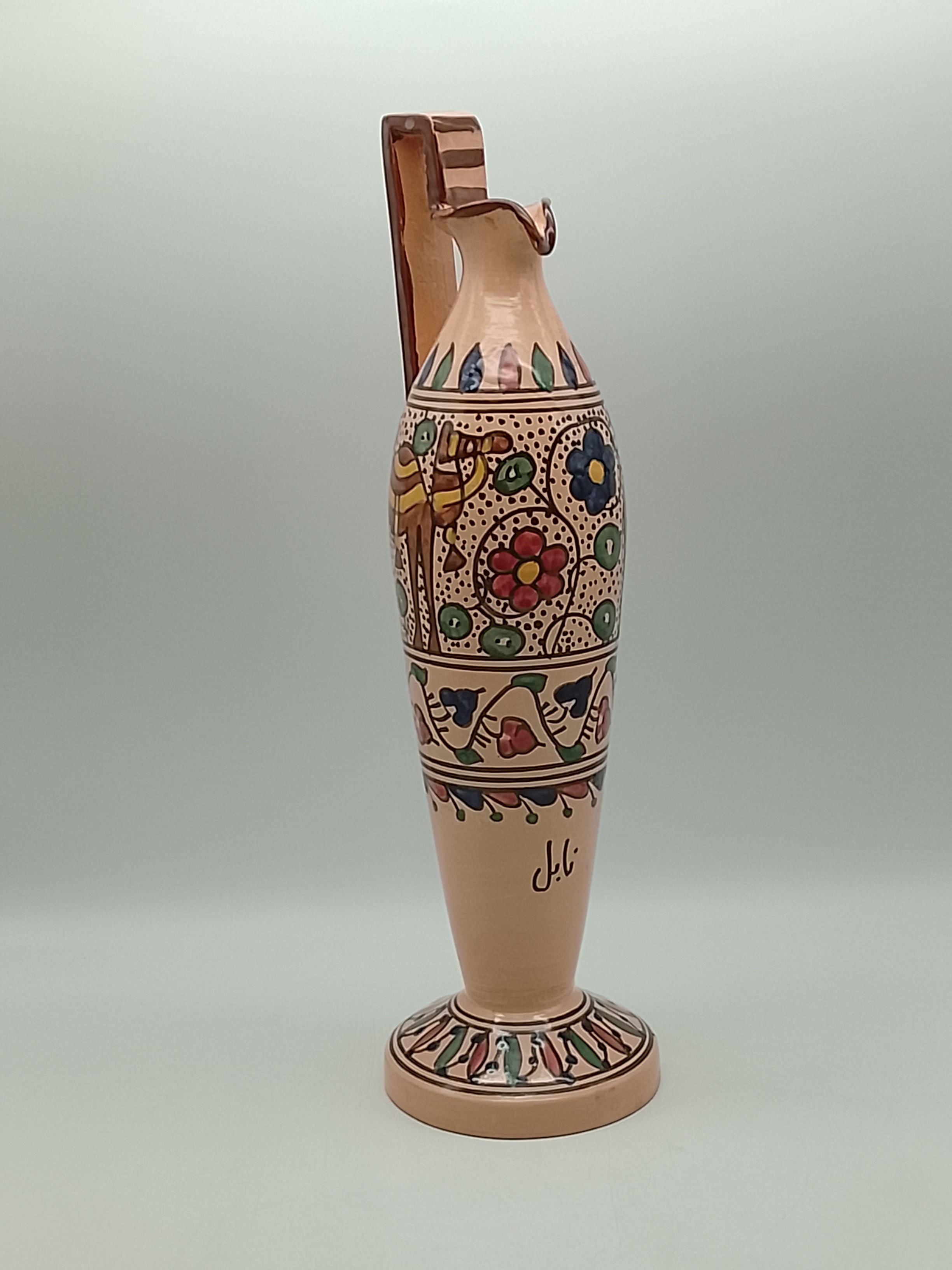 Voir photo 2 de Vase en poterie émaillé - Amphore style Orientale Vase en poterie émaillé - Amphore style Orientale Très bon état reconditionné photo 2