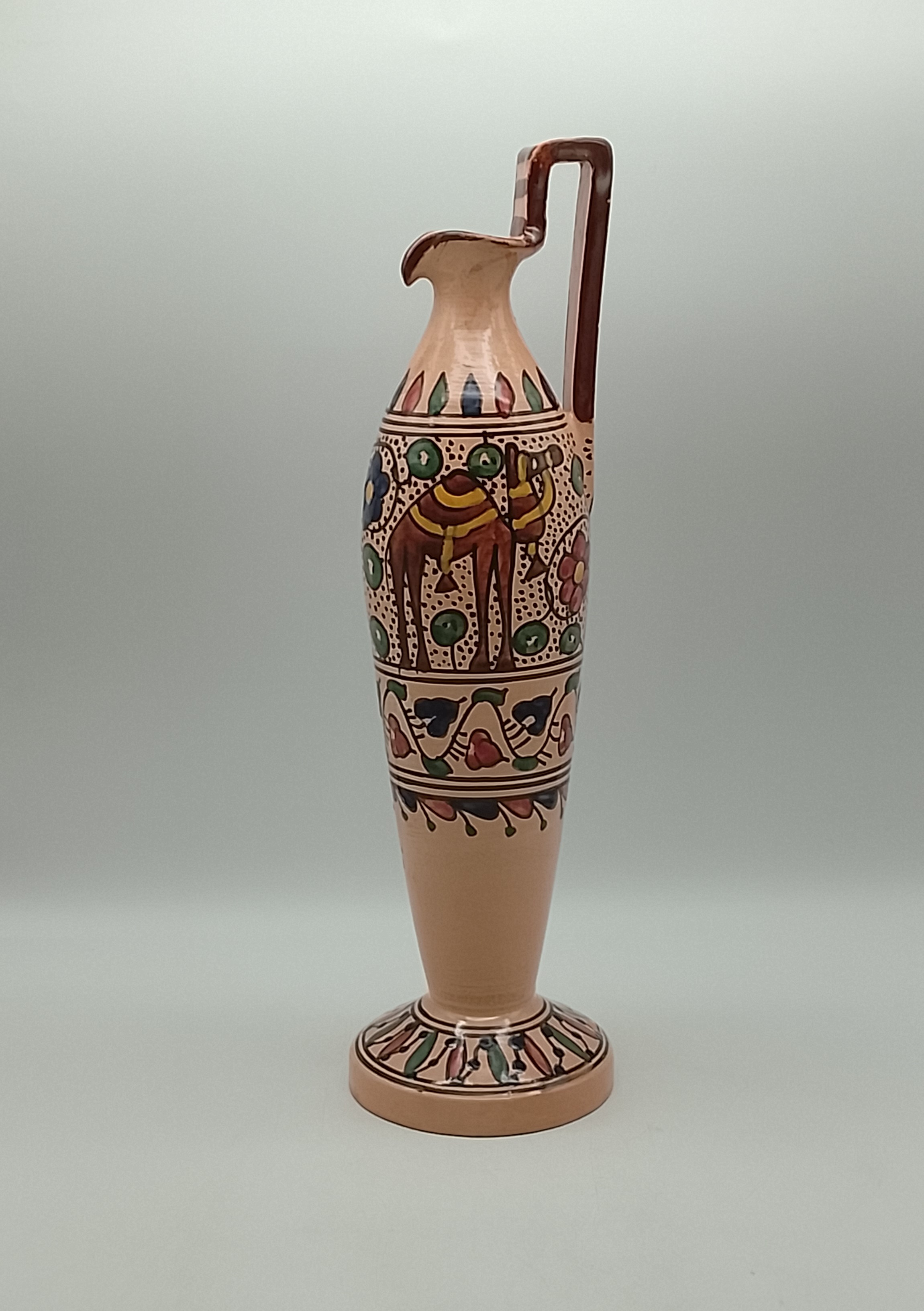 Voir photo 3 de Vase en poterie émaillé - Amphore style Orientale Vase en poterie émaillé - Amphore style Orientale Très bon état reconditionné photo 3
