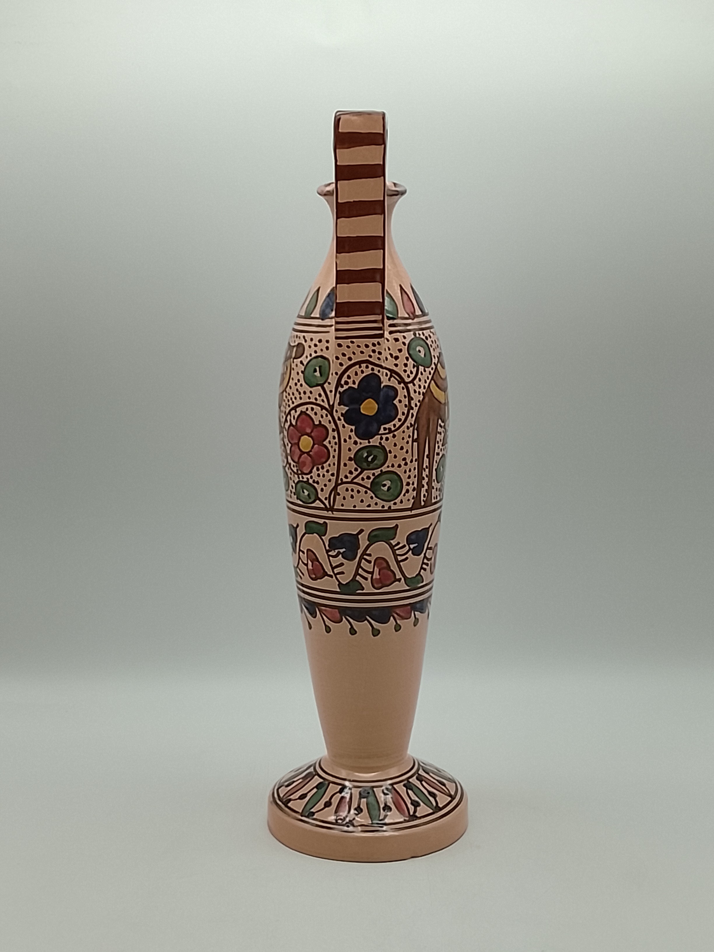 Voir photo 4 de Vase en poterie émaillé - Amphore style Orientale Vase en poterie émaillé - Amphore style Orientale Très bon état reconditionné photo 4