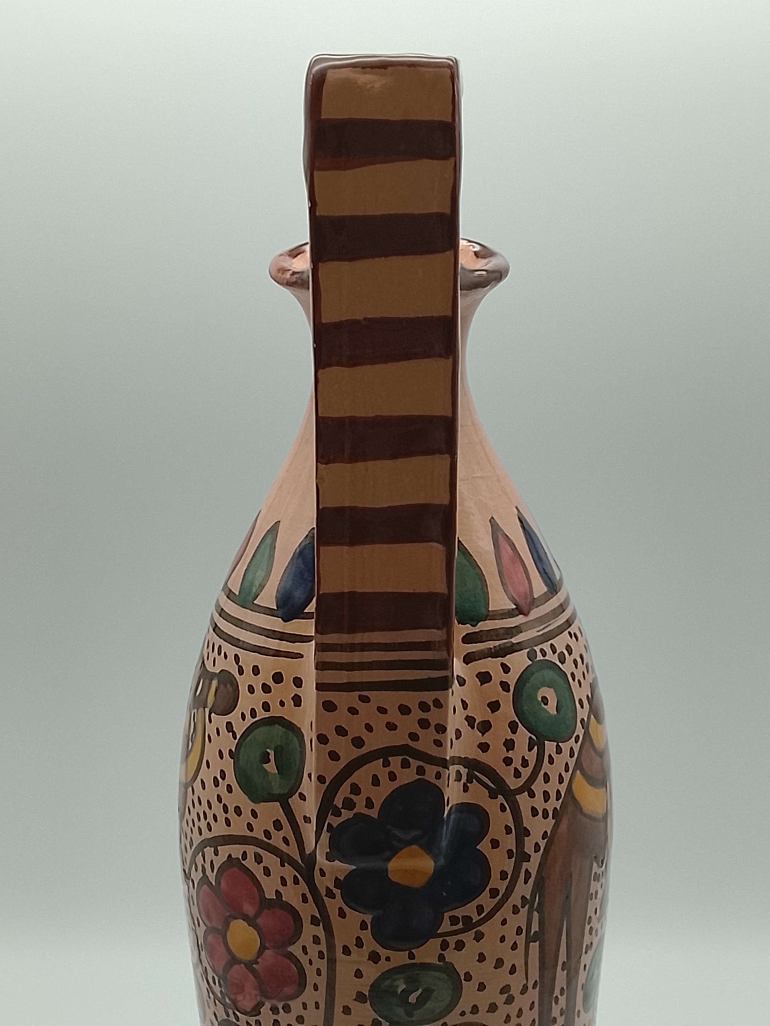 Voir photo 9 de Vase en poterie émaillé - Amphore style Orientale Vase en poterie émaillé - Amphore style Orientale Très bon état reconditionné photo 9