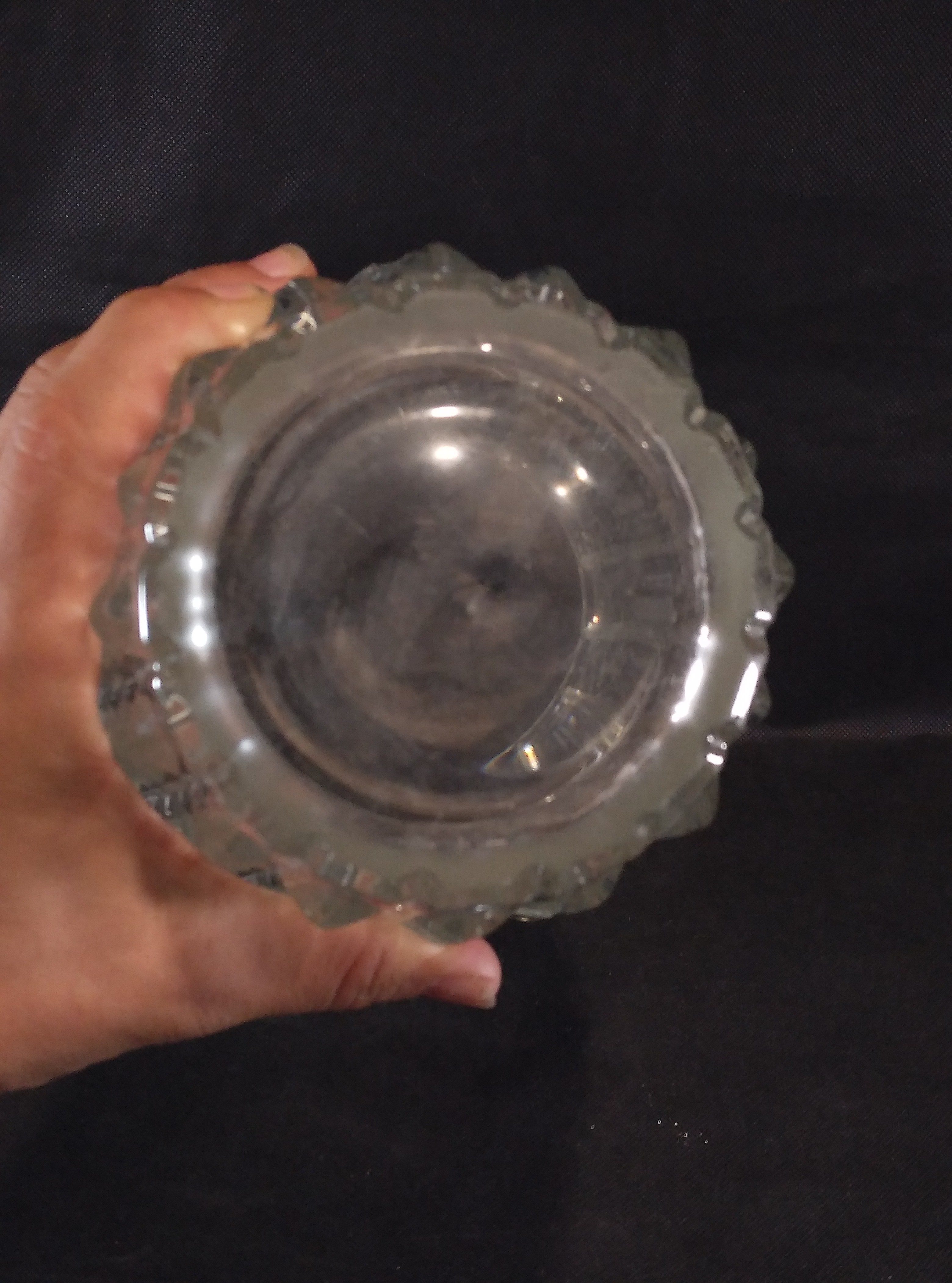 Voir photo 5 de Vase en verre ancien, petits diamants Vase en verre ancien, petits diamants Très bon état reconditionné photo 5