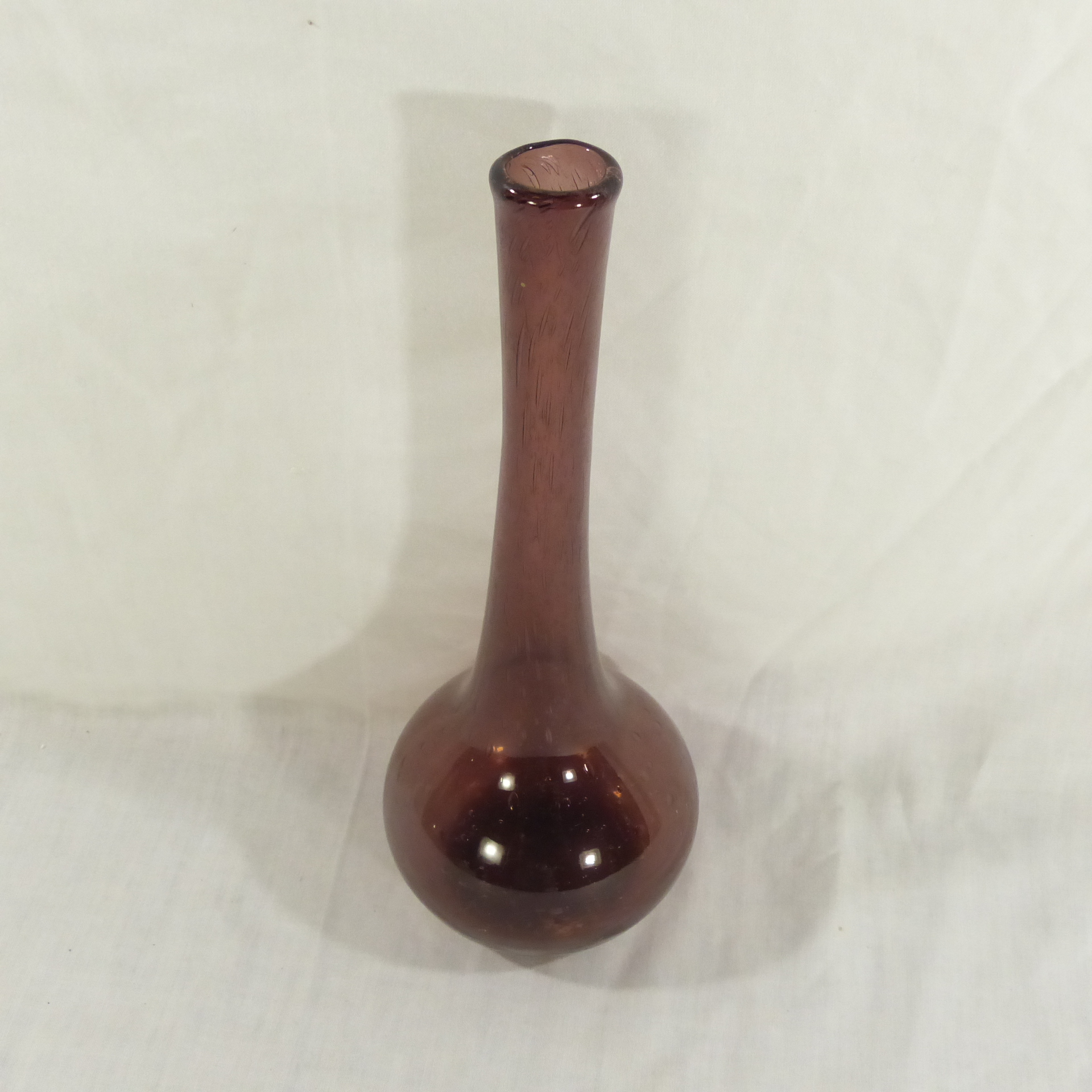 Voir photo 3 de Vase en verre bullé vintage - signé Biot Vase en verre bullé vintage - signé Biot Bon état reconditionné photo 3