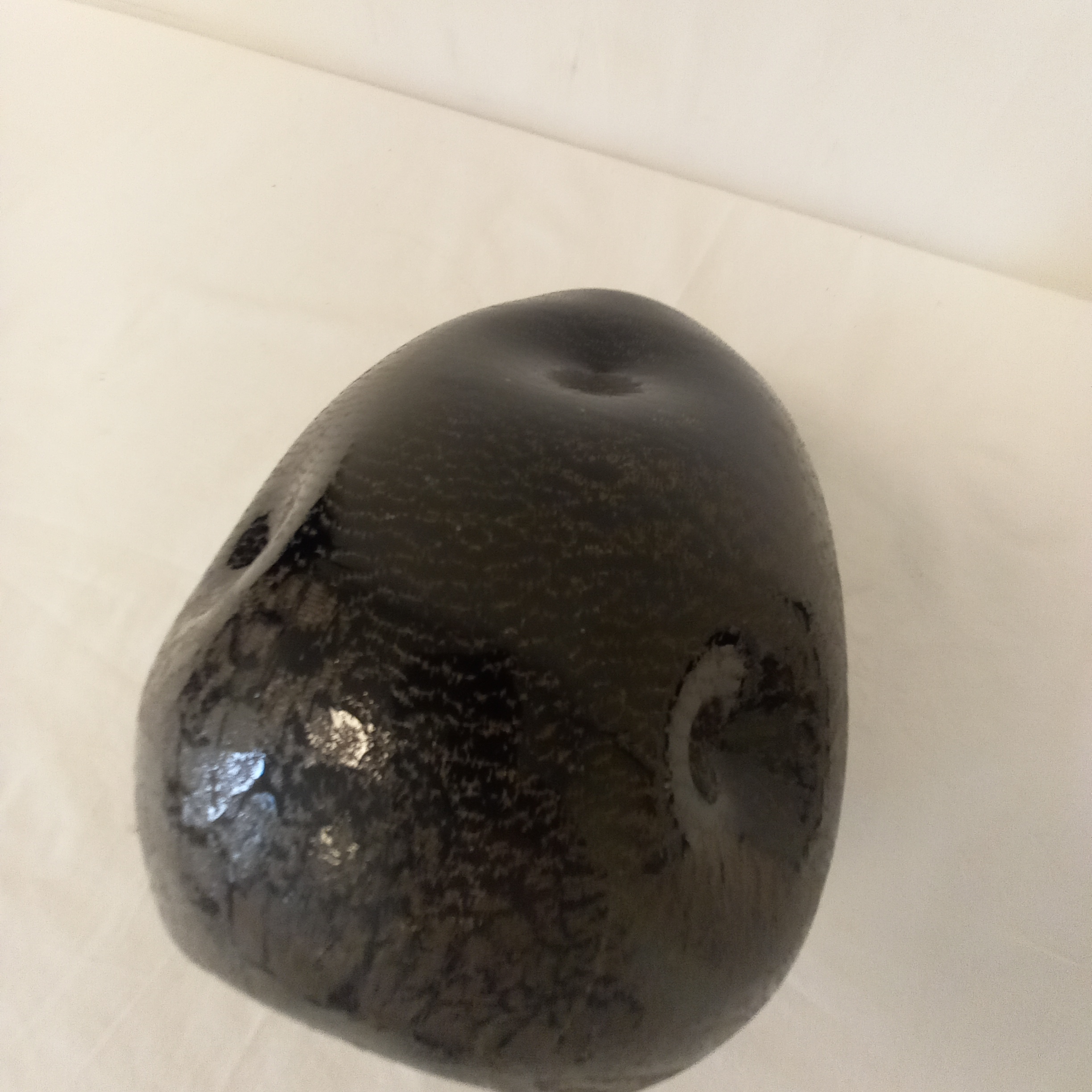 Voir photo 5 de vase en verre de murano noir et or ,verre soufflé à la bouche vase en verre de murano noir et or ,verre soufflé à la bouche Bon état reconditionné photo 5