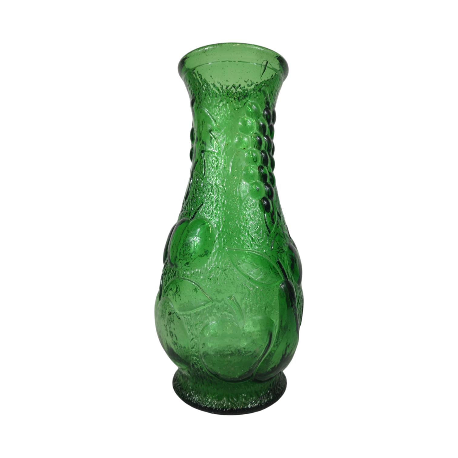 Vase en verre décor fruits en relief Très bon état - 12,60 € Vase en verre décor fruits en relief Très bon état reconditionné disponible sur Label Emmaüs