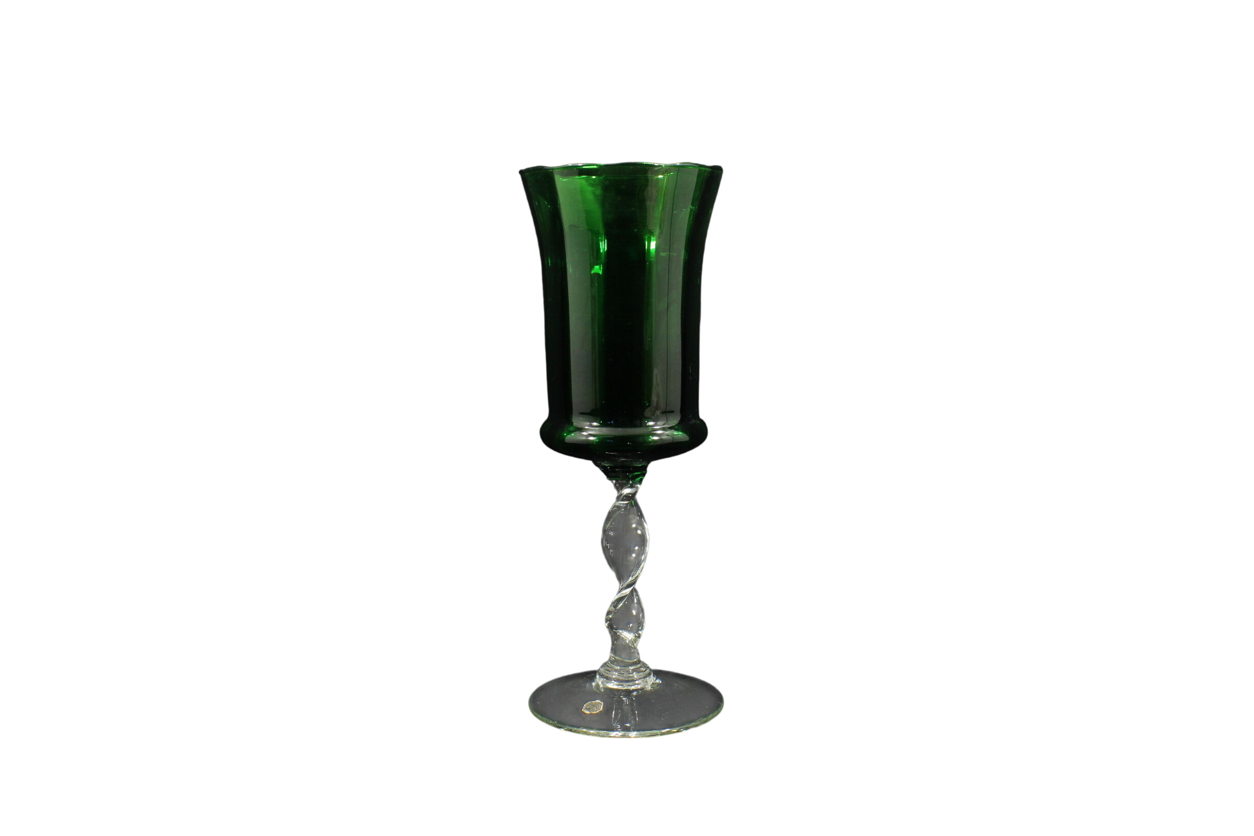 Vase en verre vintage italien - Verre Empoli Bon état - 24,50 € Vase en verre vintage italien - Verre Empoli Bon état reconditionné disponible sur Label Emmaüs