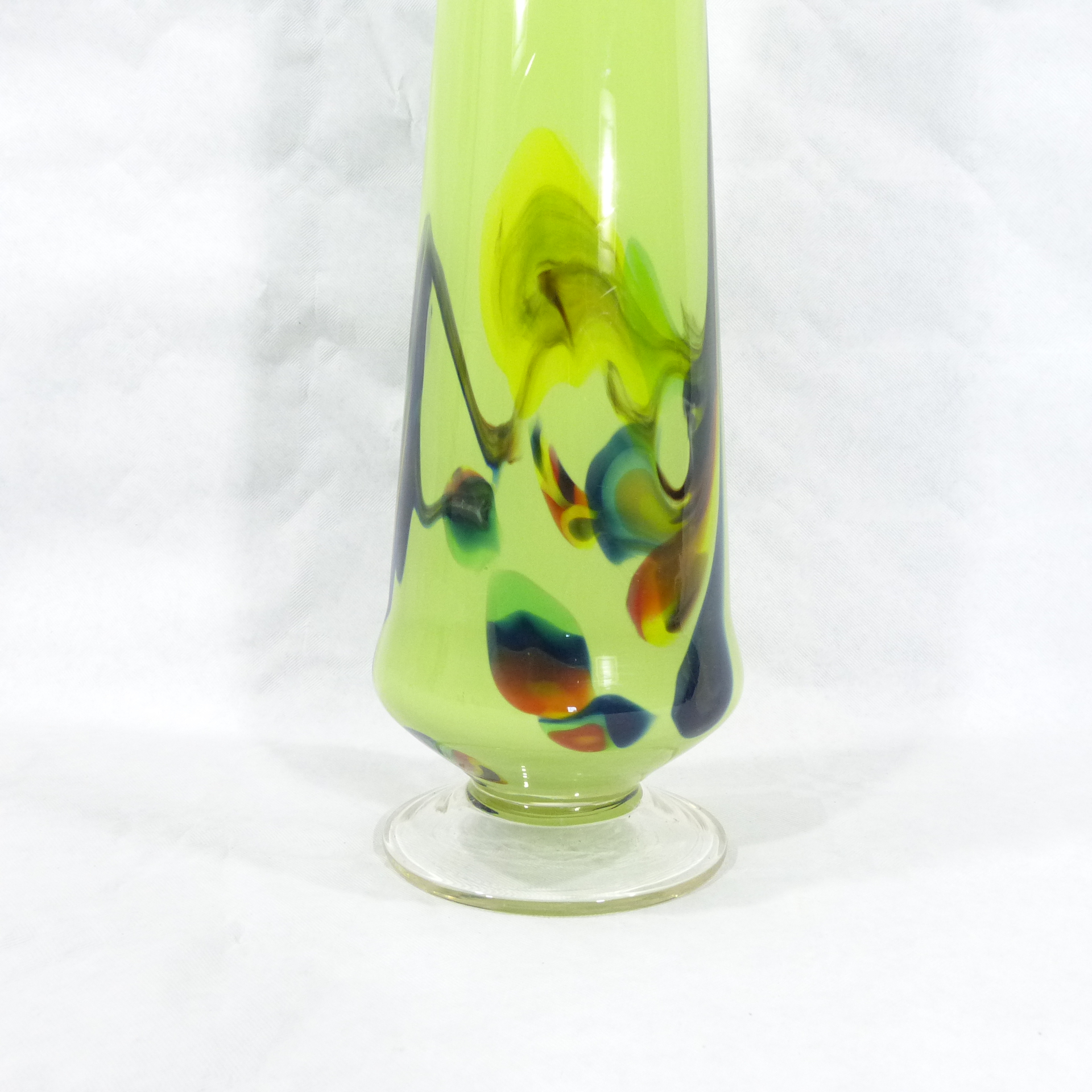Voir photo 4 de Vase en verre vintage - Snowflakes China Vase en verre vintage - Snowflakes China Bon état reconditionné photo 4