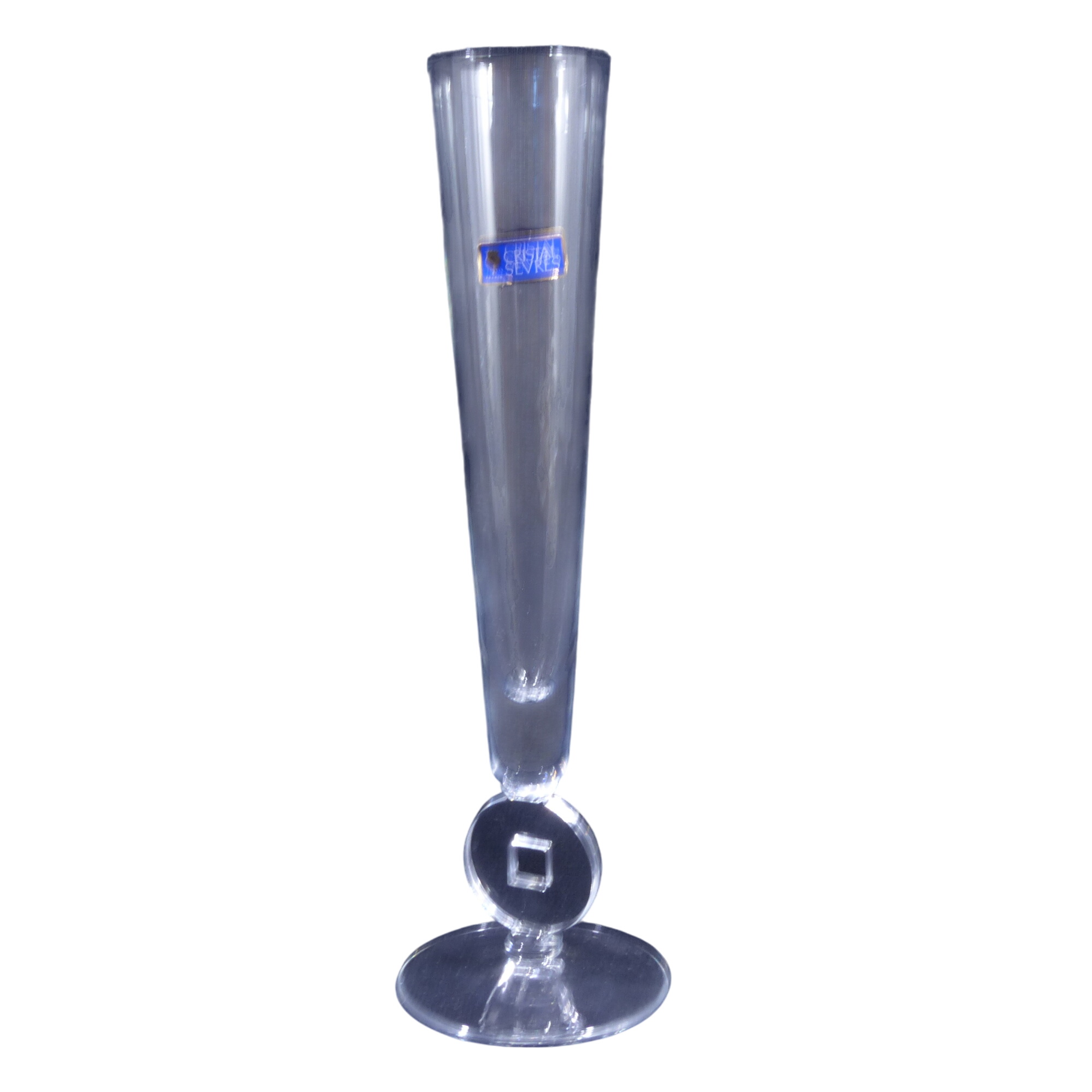 Acheter Vase flûte en cristal - Signé Cristal de Sèvres Bon état - 10,00 € Vase flûte en cristal - Signé Cristal de Sèvres Bon état reconditionné disponible sur Label Emmaüs