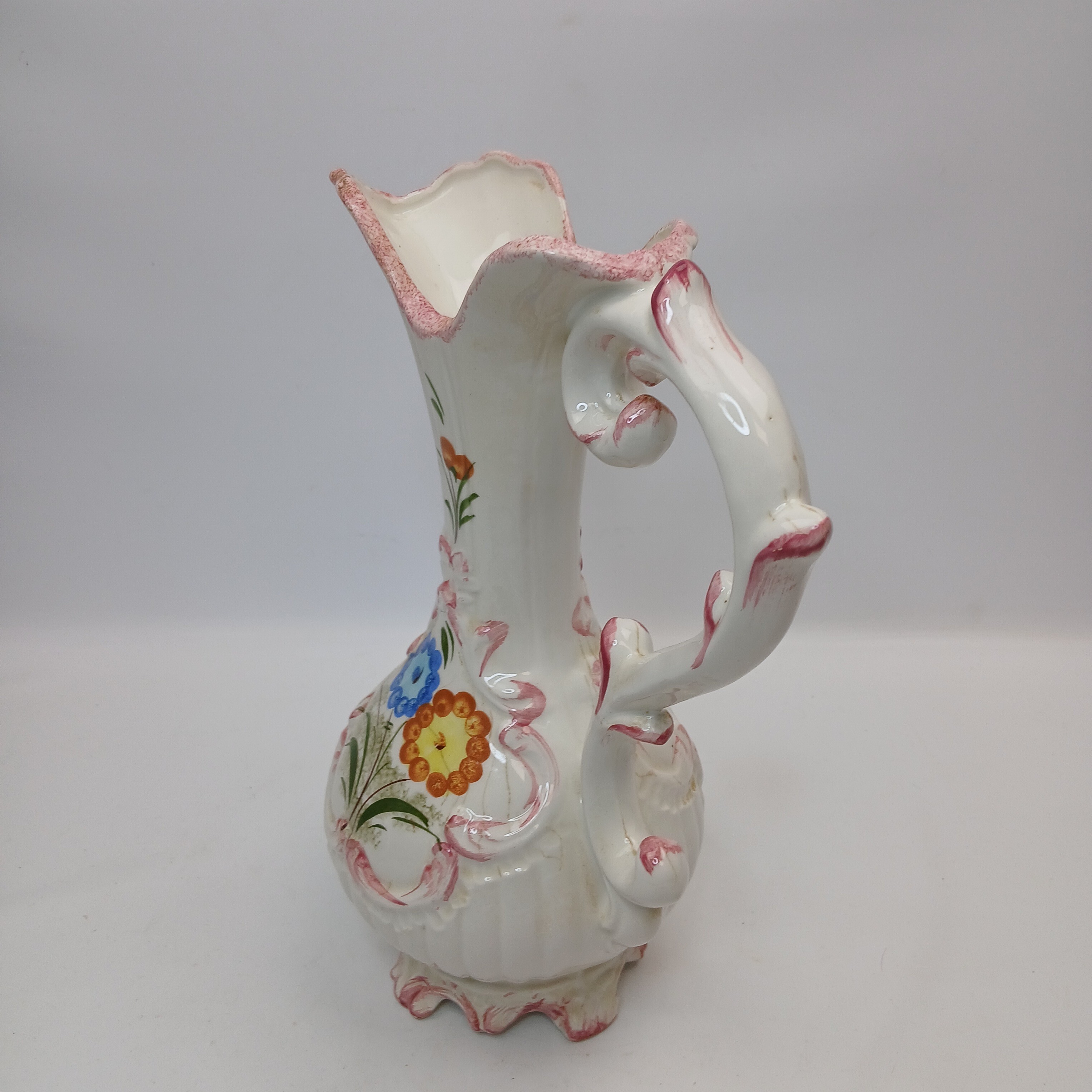 Voir photo 4 de Vase forme pichet céramique BASSANO décor floral Vase forme pichet céramique BASSANO décor floral reconditionné photo 4