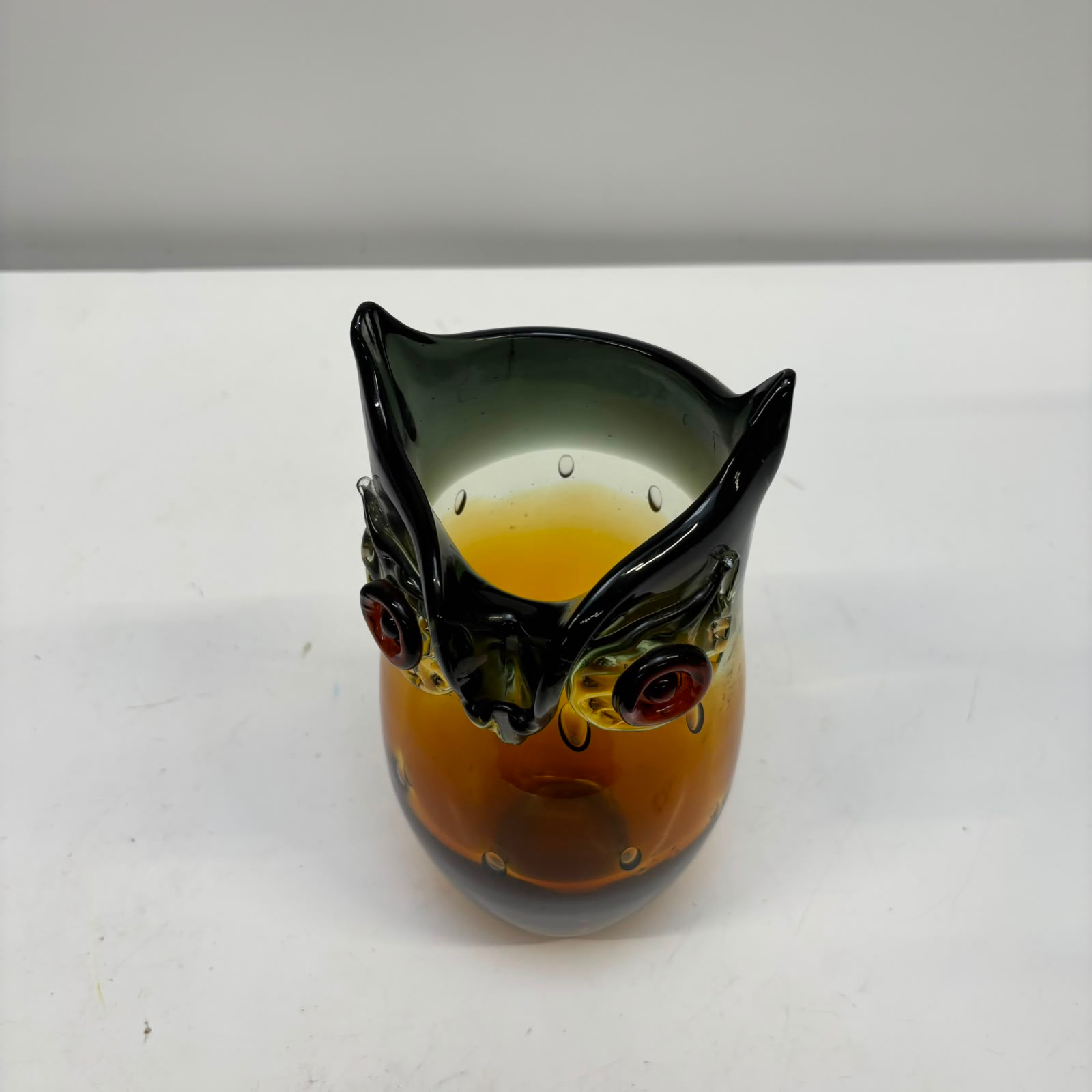 Voir photo 2 de Vase Hibou - verre soufflé Vase Hibou - verre soufflé Très bon état reconditionné photo 2