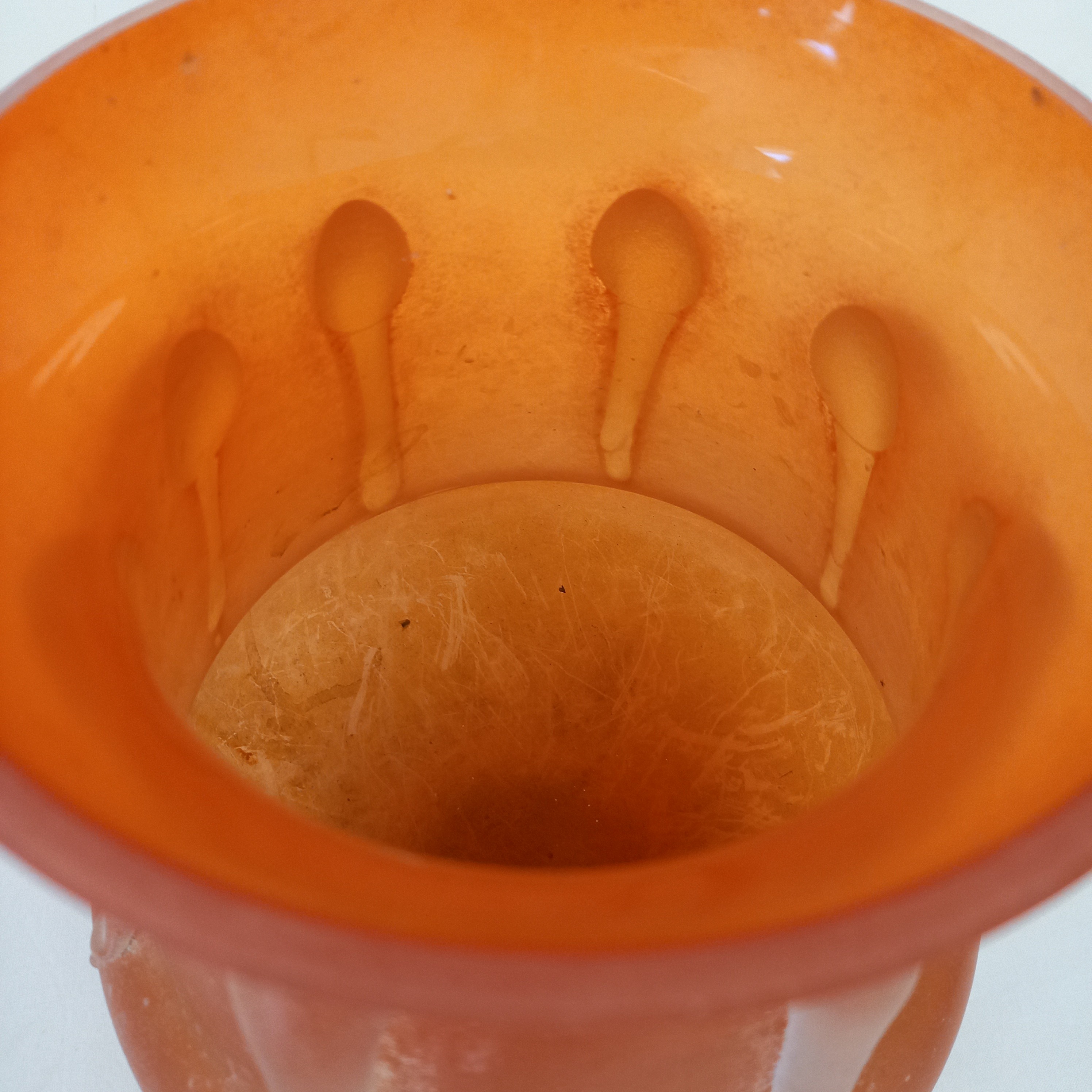 Voir photo 8 de Vase Murano Italie en verre soufflé Bouchée Vase Murano Italie en verre soufflé Bouchée Bon état reconditionné photo 8