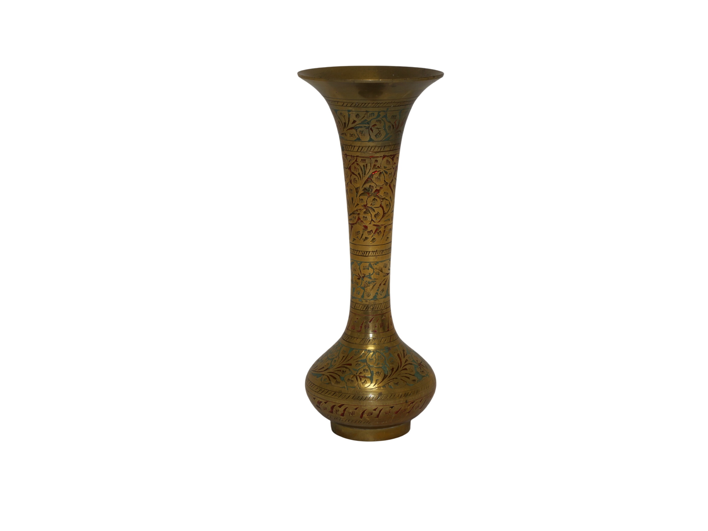 Acheter Vase soliflore vintage en laiton gravé Très bon état - 16,00 € Vase soliflore vintage en laiton gravé Très bon état reconditionné disponible sur Label Emmaüs