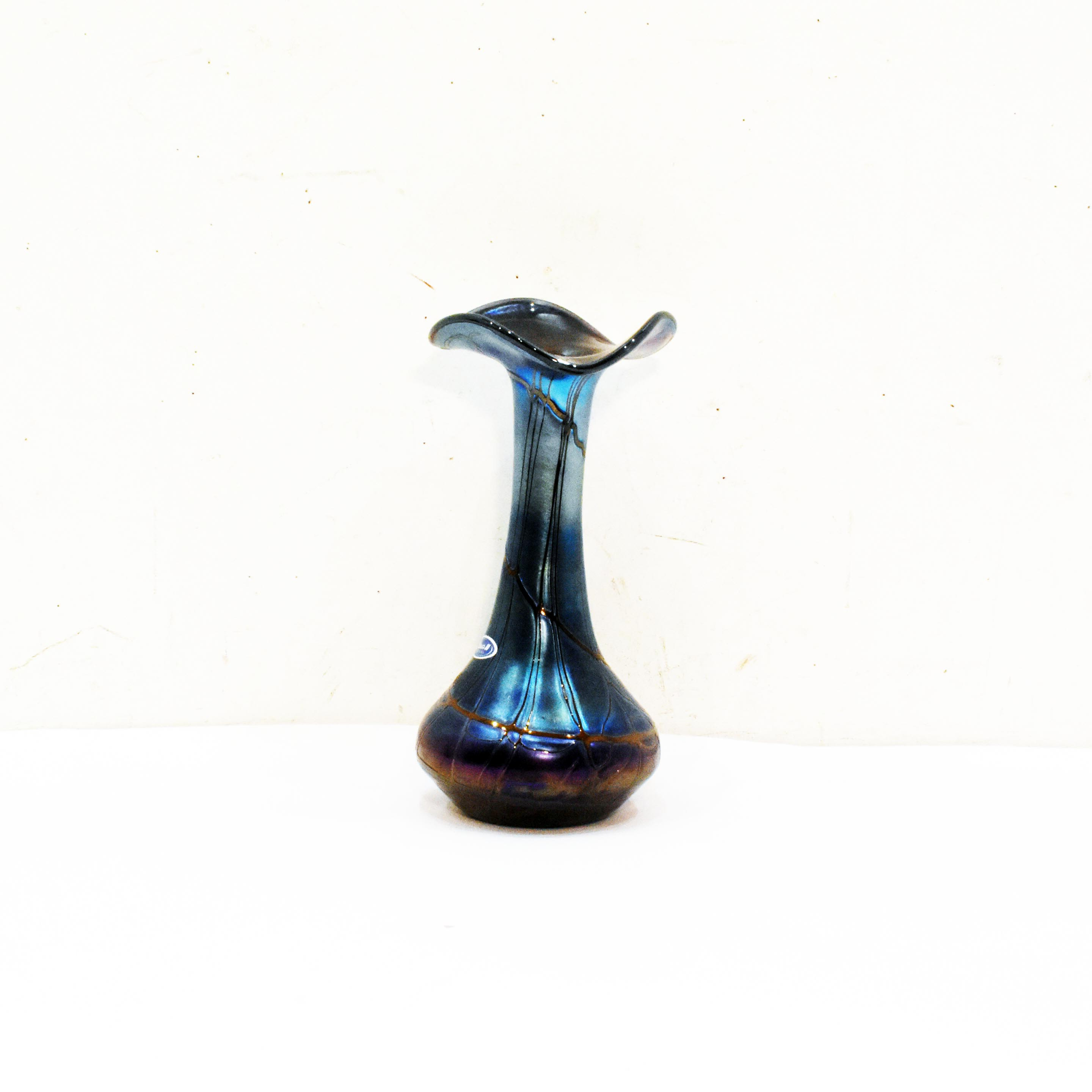 Voir photo 3 de Vase Tulipe - Cristal Joska® - Esprit Art Nouveau Vase Tulipe - Cristal Joska® - Esprit Art Nouveau Bon état reconditionné photo 3