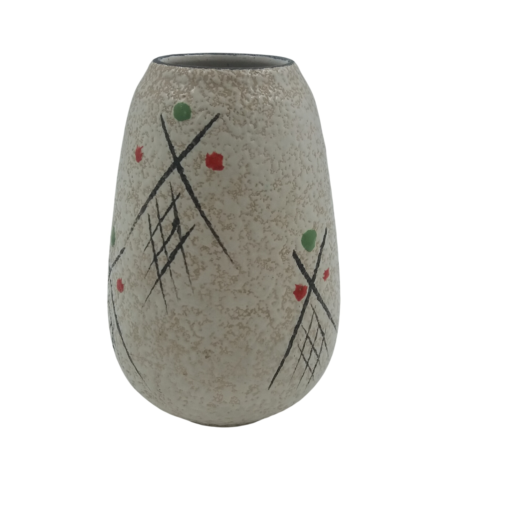 Vase vintage année 50’ design futuriste géométrique. Fat lava blanc. Très bon état - 30,00 € Vase vintage année 50’ design futuriste géométrique. Fat lava blanc. Très bon état reconditionné disponible sur Label Emmaüs