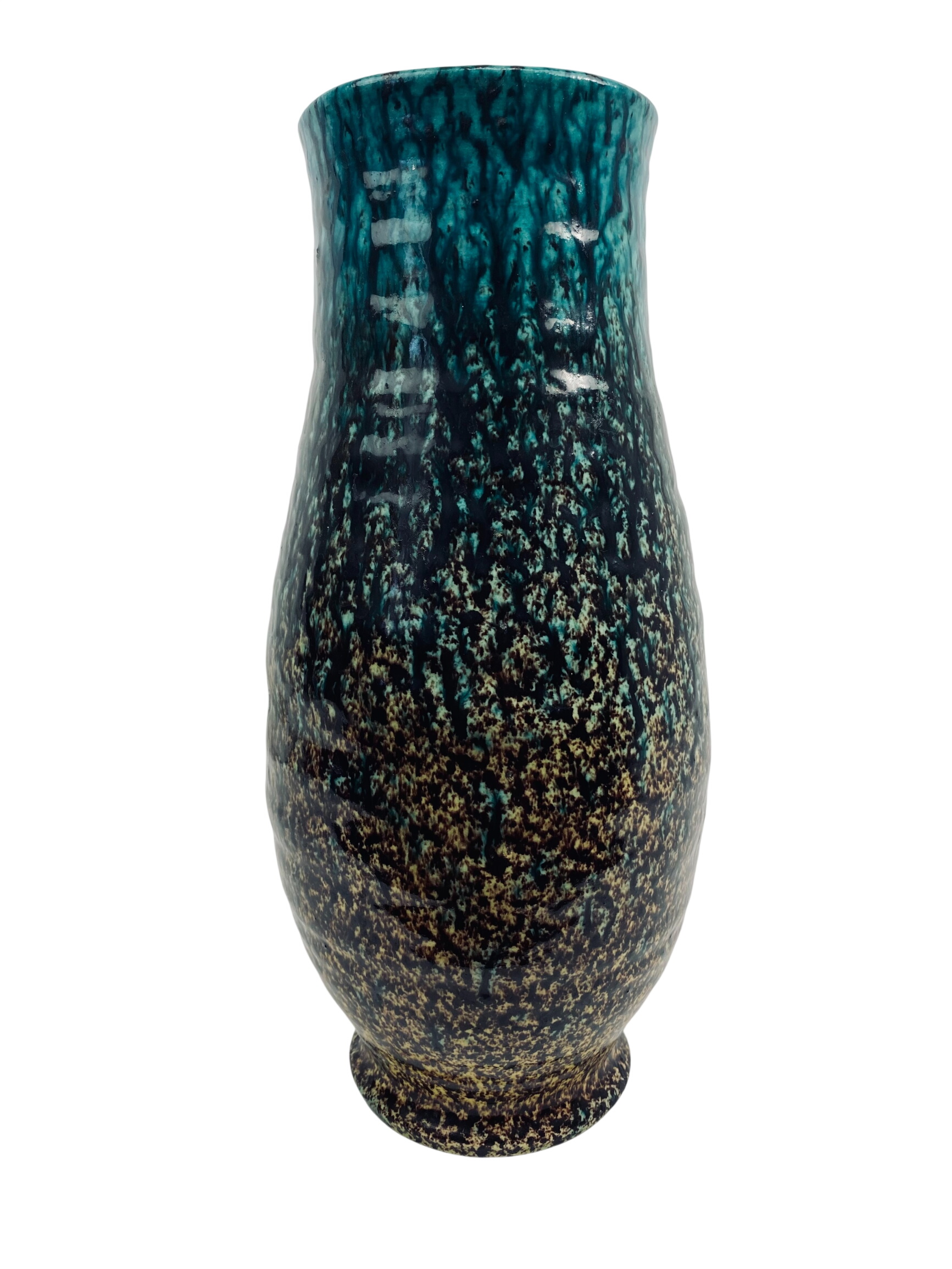 Acheter Vase vintage Céramique d'Accolay - Années 60 - Bleu turquoise & Brun Très bon état - 90,00 € Vase vintage Céramique d'Accolay - Années 60 - Bleu turquoise & Brun Très bon état reconditionné disponible sur Label Emmaüs