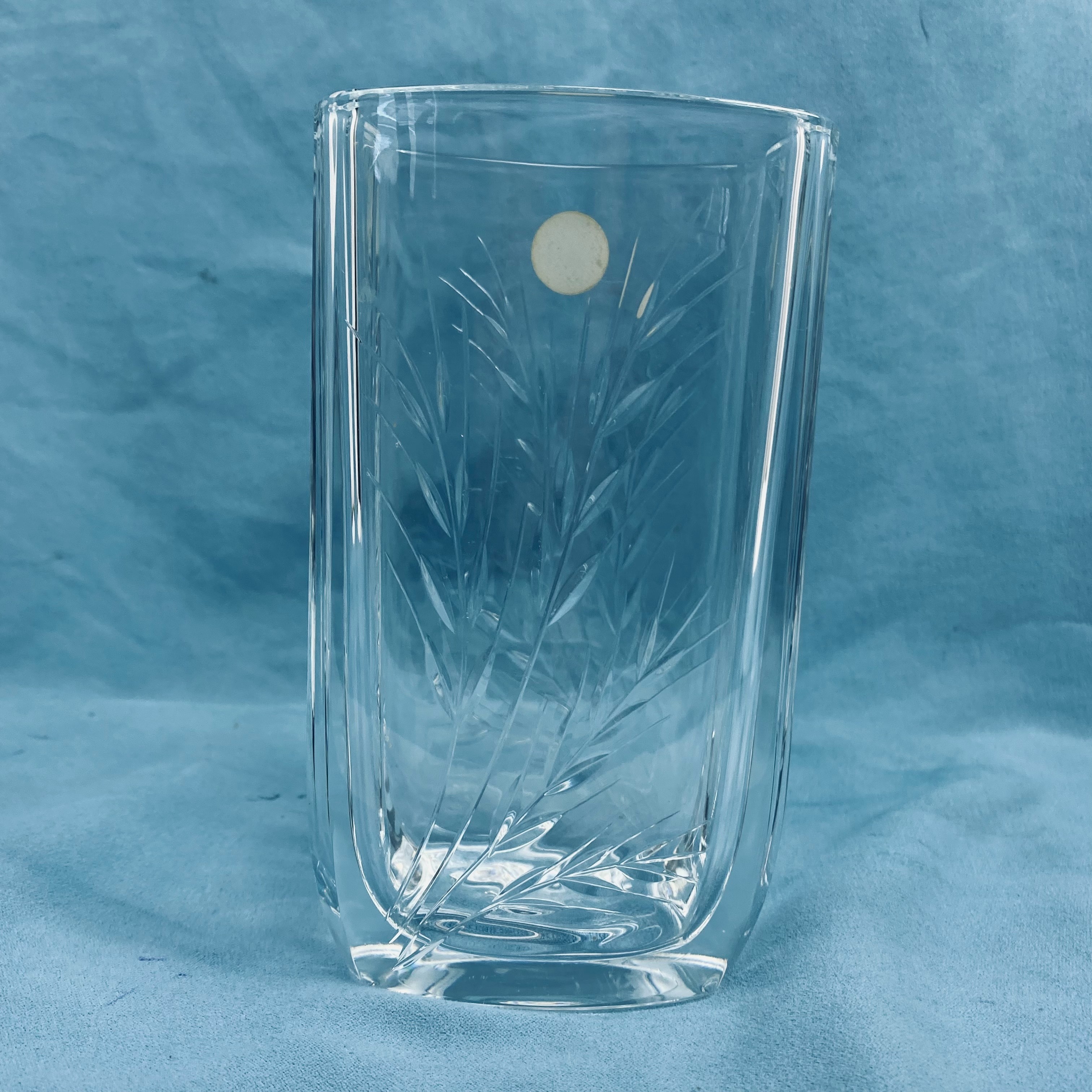 Voir photo 5 de Vase vintage en cristal d'Arques - Motif Blé - Années 70/80 Vase vintage en cristal d'Arques - Motif Blé - Années 70/80 Très bon état reconditionné photo 5