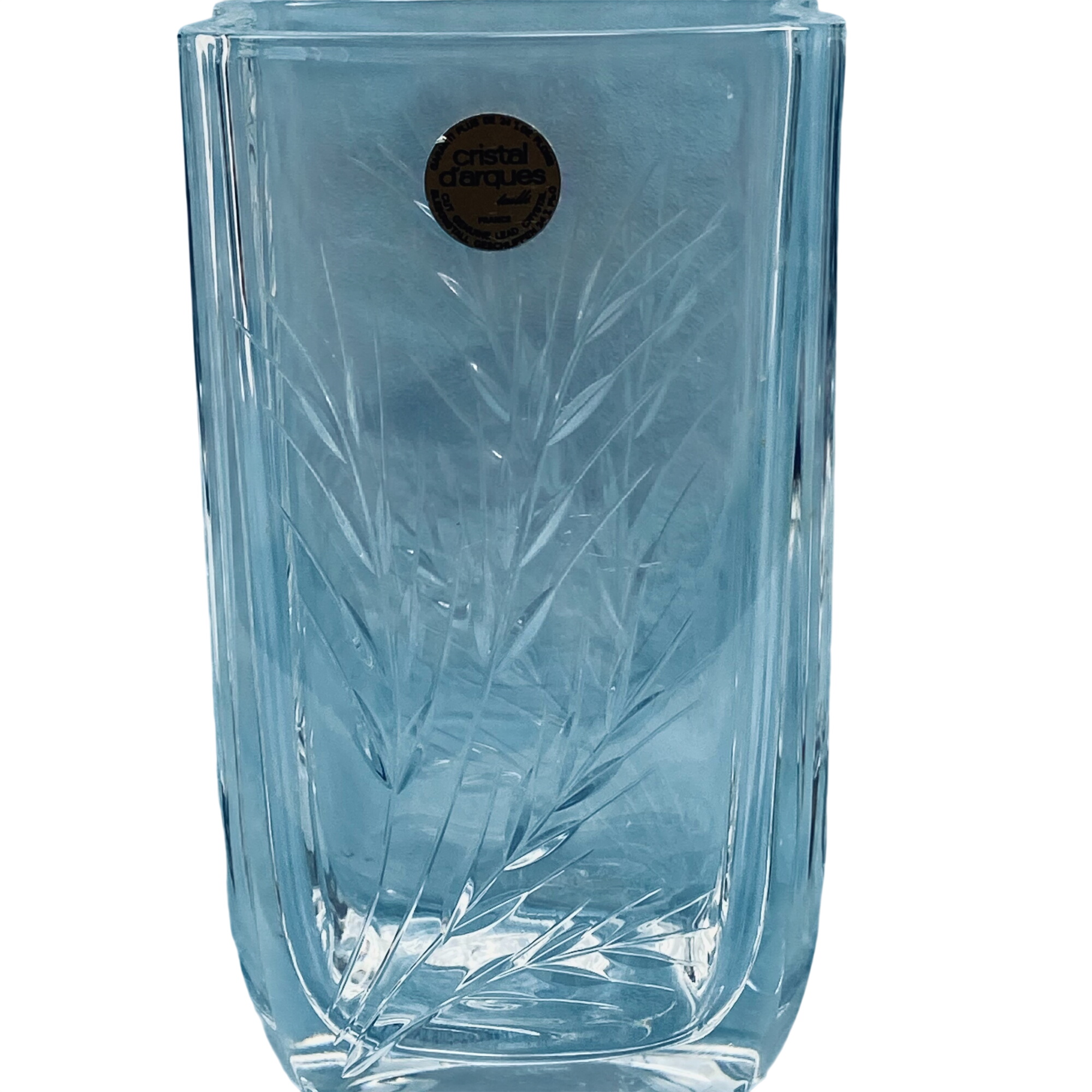Vase vintage en cristal d'Arques - Motif Blé - Années 70/80 Très bon état - 25,00 € Vase vintage en cristal d'Arques - Motif Blé - Années 70/80 Très bon état reconditionné disponible sur Label Emmaüs