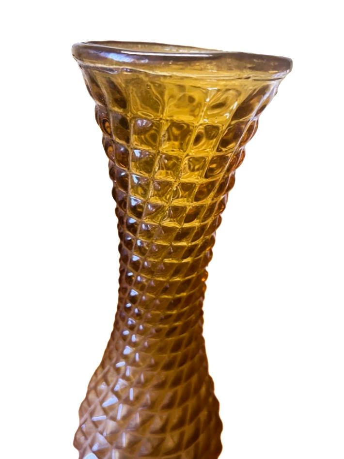 Voir photo 6 de Vase vintage en verre ambré Vase vintage en verre ambré reconditionné photo 6