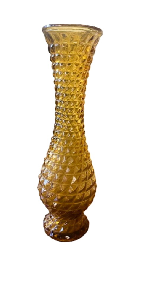 Acheter Vase vintage en verre ambré - 10,00 € Vase vintage en verre ambré reconditionné disponible sur Label Emmaüs