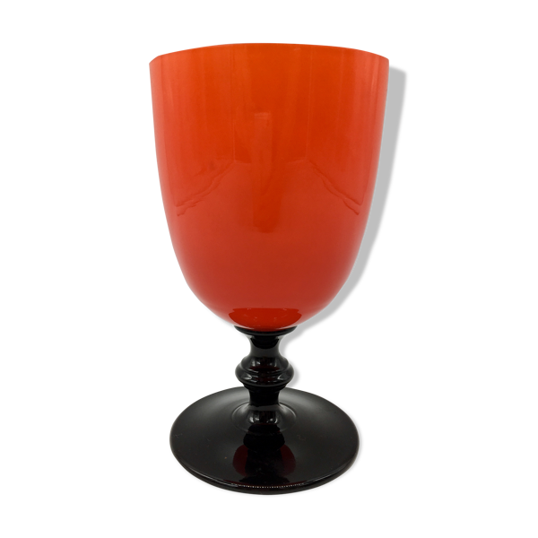 Vase vintage rouge et noir années 70 Bon état reconditionné (offre indisponible)