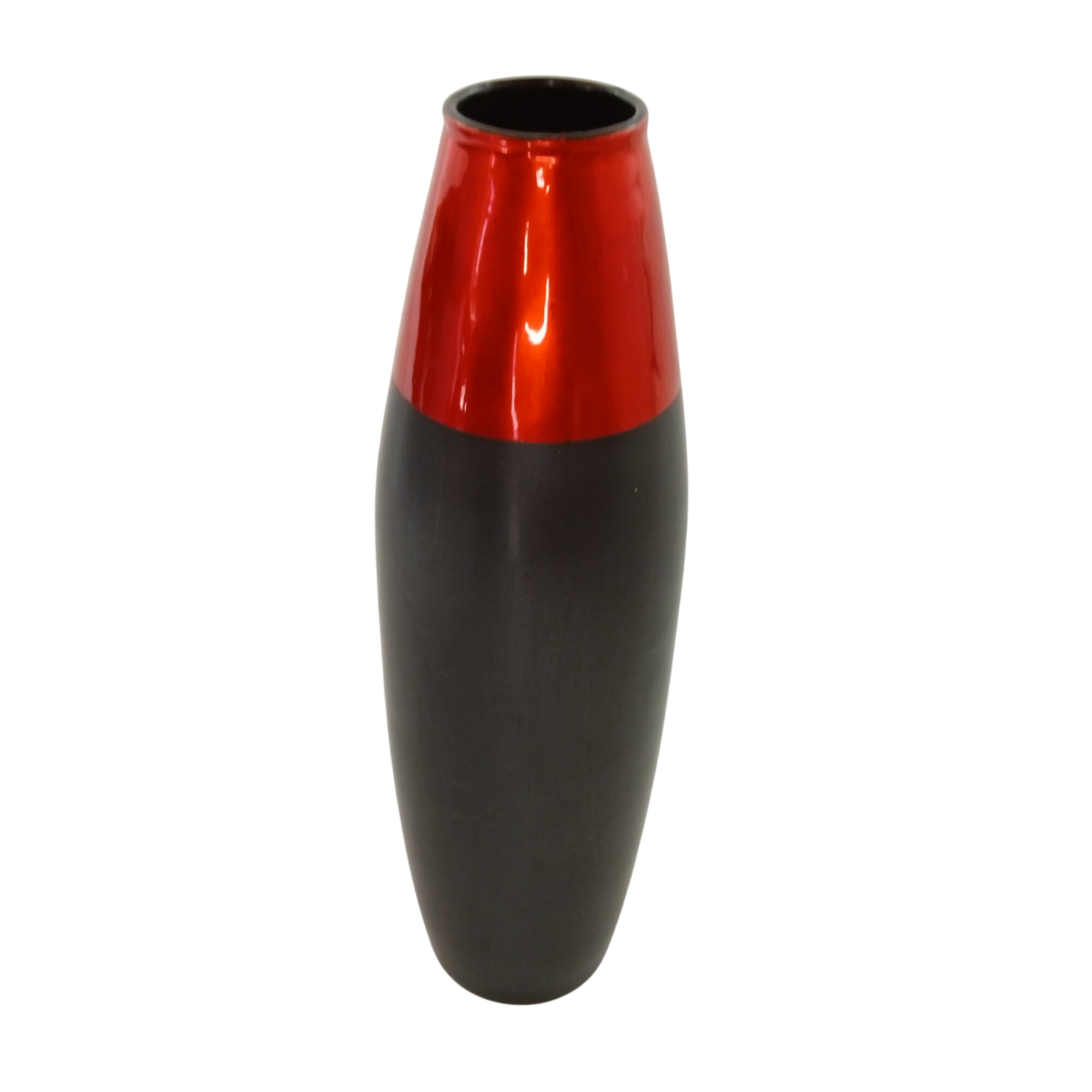 Voir photo 2 de Vase XXL style art déco 42 cm en céramique noir et rouge Vase XXL style art déco 42 cm en céramique noir et rouge Très bon état reconditionné photo 2