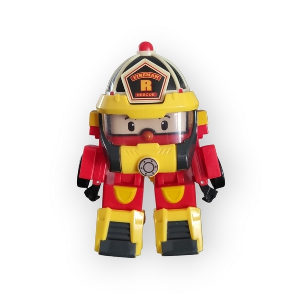 Véhicule transformable Roy le pompier Robocar Poli reconditionné disponible sur Revaltoys