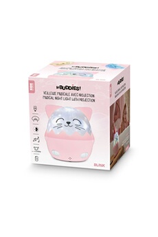 Veilleuse musicale sans fil avec projection Chat Mia Blanc et Rose Bon état reconditionné disponible sur Darty