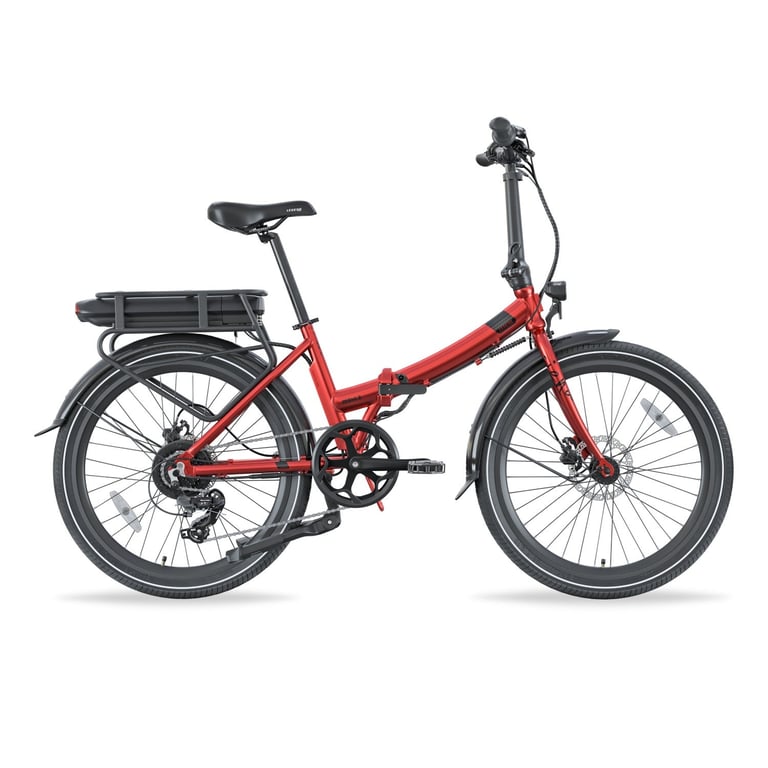 Vélo de Ville Pliant à Assistance Électrique 24 - Legend Siena 13Ah Rouge - Très bon état Très bon état reconditionné disponible sur Pixmania