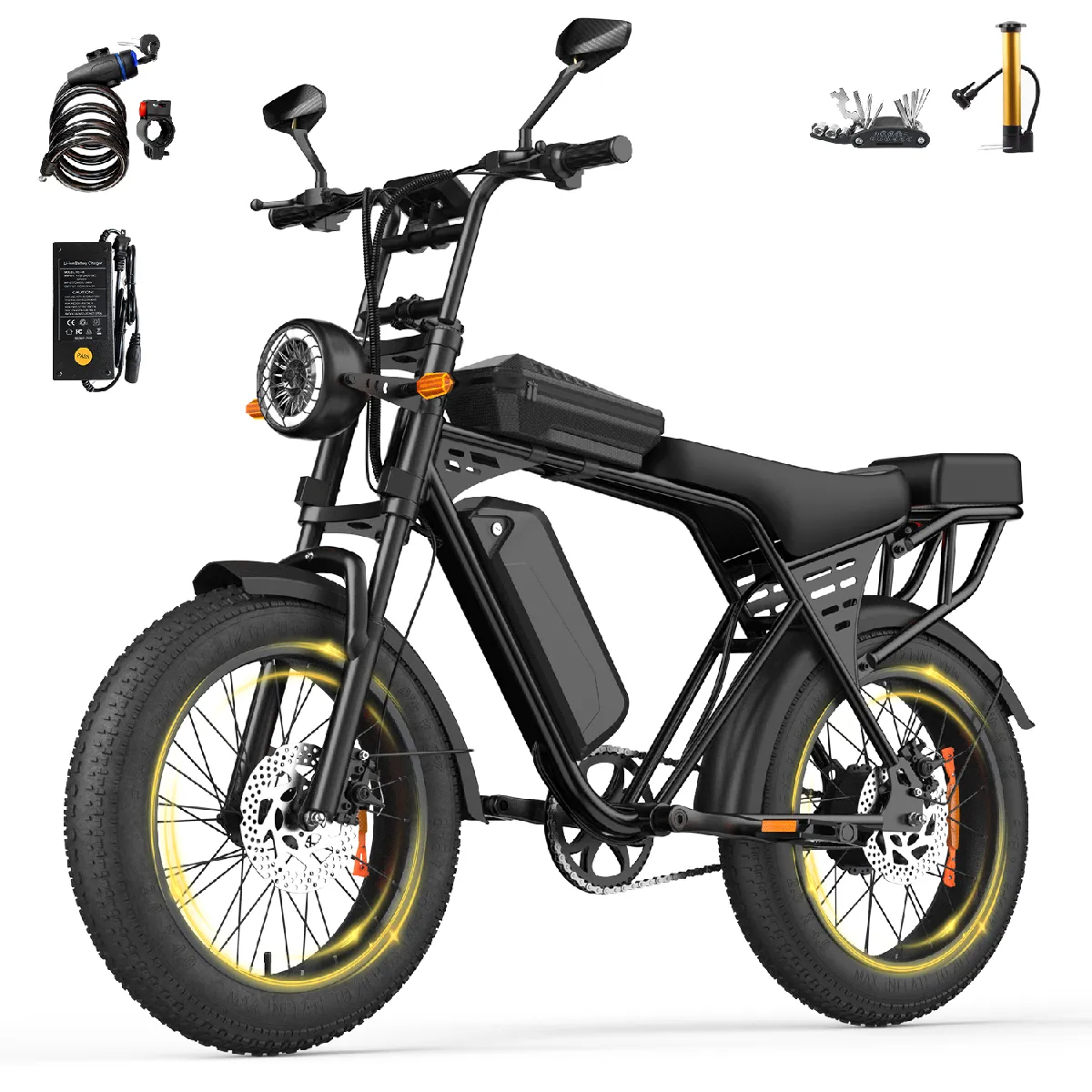 Acheter Vélo Électrique Aairsk X5, Moteur 250W, Batterie 48V 15Ah, 25km/h, Autonomie 50-80km État correct - 599,40 € | Dero Vélo Électrique Aairsk X5, Moteur 250W, Batterie 48V 15Ah, 25km/h, Autonomie 50-80km État correct reconditionné disponible sur Rue du Commerce Seconde Vie | Dero