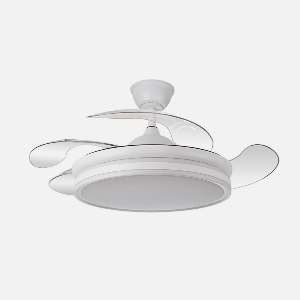 Ventilateur de plafond Fabrilamp bayomo 59W blanc - Très bon état Très bon état reconditionné photo 3 | Dero