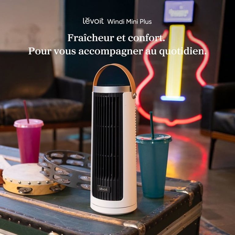 Ventilateur sur colonne Slim Levoit Air Column LTF-F132B-WEUR 19 W 5 vitesses Turbo oscillation 30°/60°/90° noir et blanc - Excellent état Parfait état Levoit reconditionné photo 2 | Dero