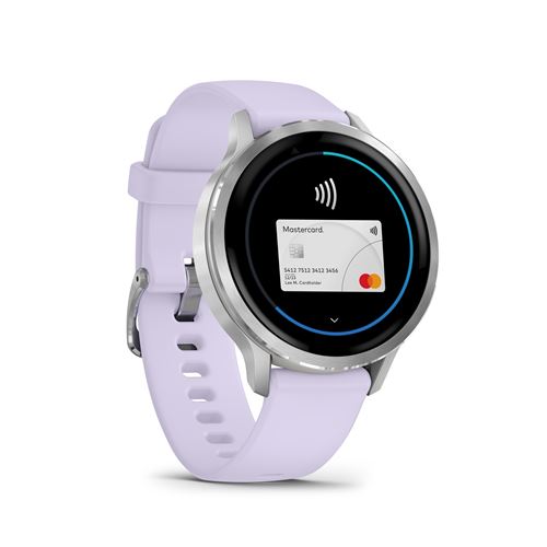 Venu 4 - Montre connectée 41 mm, GPS intégré en Acier et Silicone - Argent et Violet - Très bon état Très bon état Garmin reconditionné photo 2 | Dero