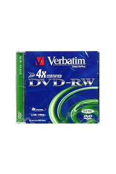 VERB DVD-RW 4,7GB/2X-4X/P 1 B.CRISTALE** Bon état N/A (je n'ai pas trouvé de marque connue reconditionné disponible sur Darty
