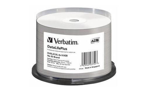 Verbatim DataLifePlus Professional - 50 x DVD+R DL - 8.5 Go 8x - surface imprimable thermique large - spindle État correct Verbatim reconditionné disponible sur Fnac