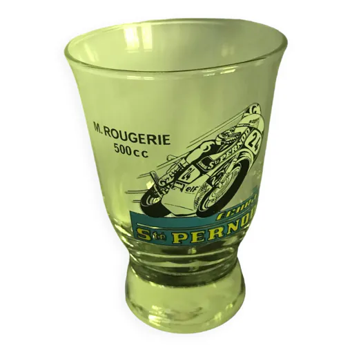 Verre Publicitaire St Pernod Curie De Moto Bleu Bon état reconditionné disponible sur Rakuten