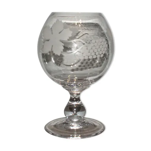 Verre Rince Raisin En Cristal Grave Feuilles Et Grappes Raisin Cr Blanc Bon état reconditionné disponible sur Rakuten