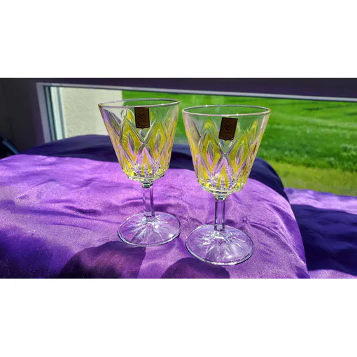 Verres À Liqueur Arlequin Reims 2 Verres Taillés Jaune Et Transparent 11.6 Cm De Haut 110 Grammes occasion reconditionné disponible sur Rakuten