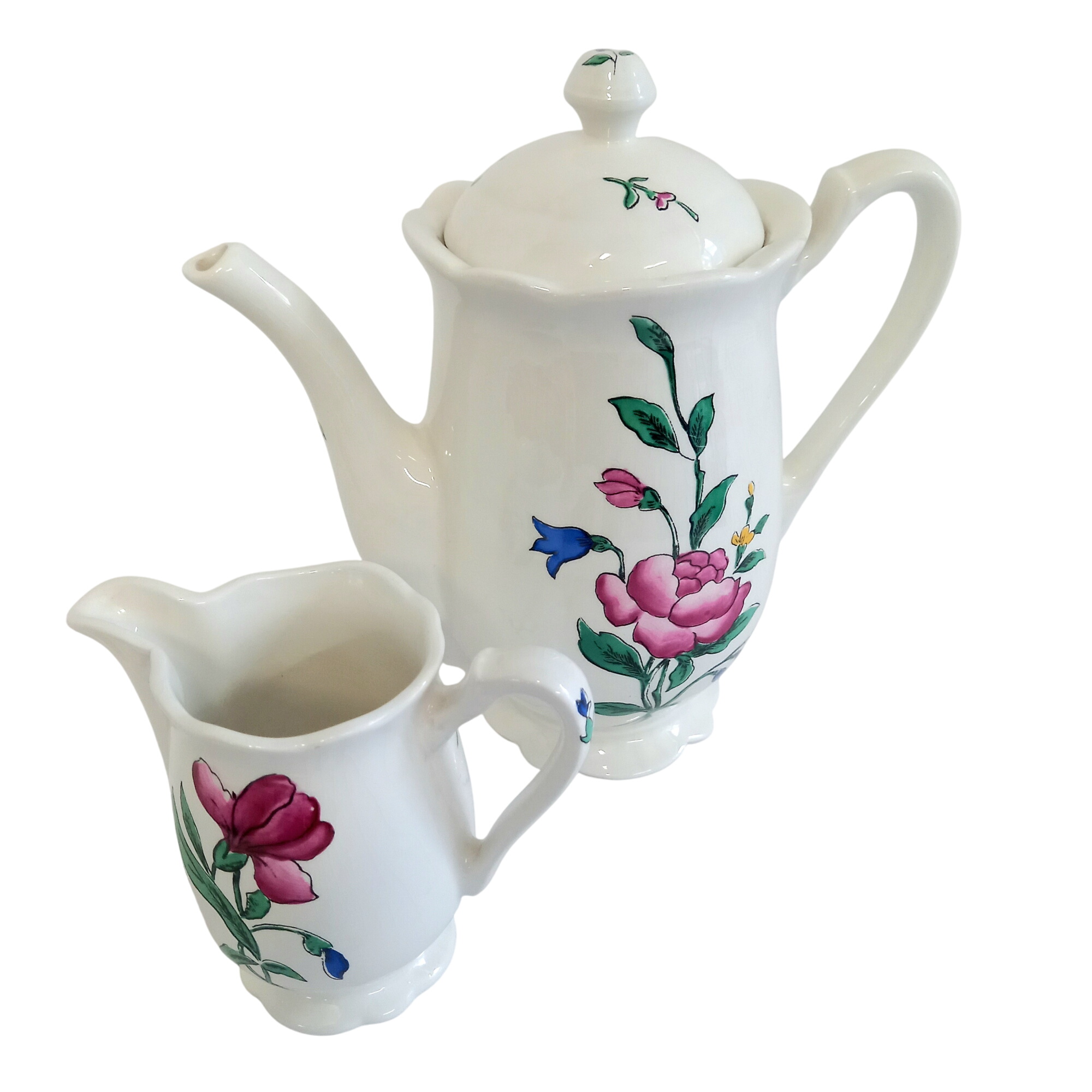 Acheter Verseuse à café et pot à lait, modèle Riquewihr de Sarreguemines Bon état - 25,00 € Verseuse à café et pot à lait, modèle Riquewihr de Sarreguemines Bon état reconditionné disponible sur Label Emmaüs