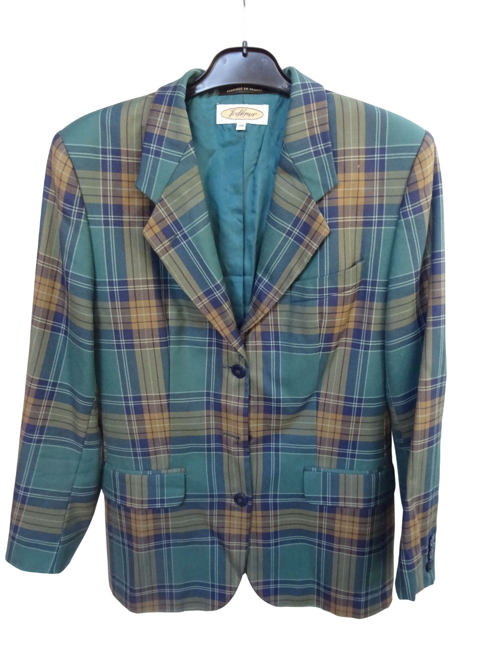 Veste à carreaux femme Jodkpur taille 38 Bon état - 20,00 € Veste à carreaux femme Jodkpur taille 38 Bon état reconditionné disponible sur Label Emmaüs