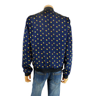 Voir photo 2 de Veste bleue imprimée - Femme - FREDA - Taille 2 Veste bleue imprimée - Femme - FREDA - Taille 2 Très bon état reconditionné photo 2