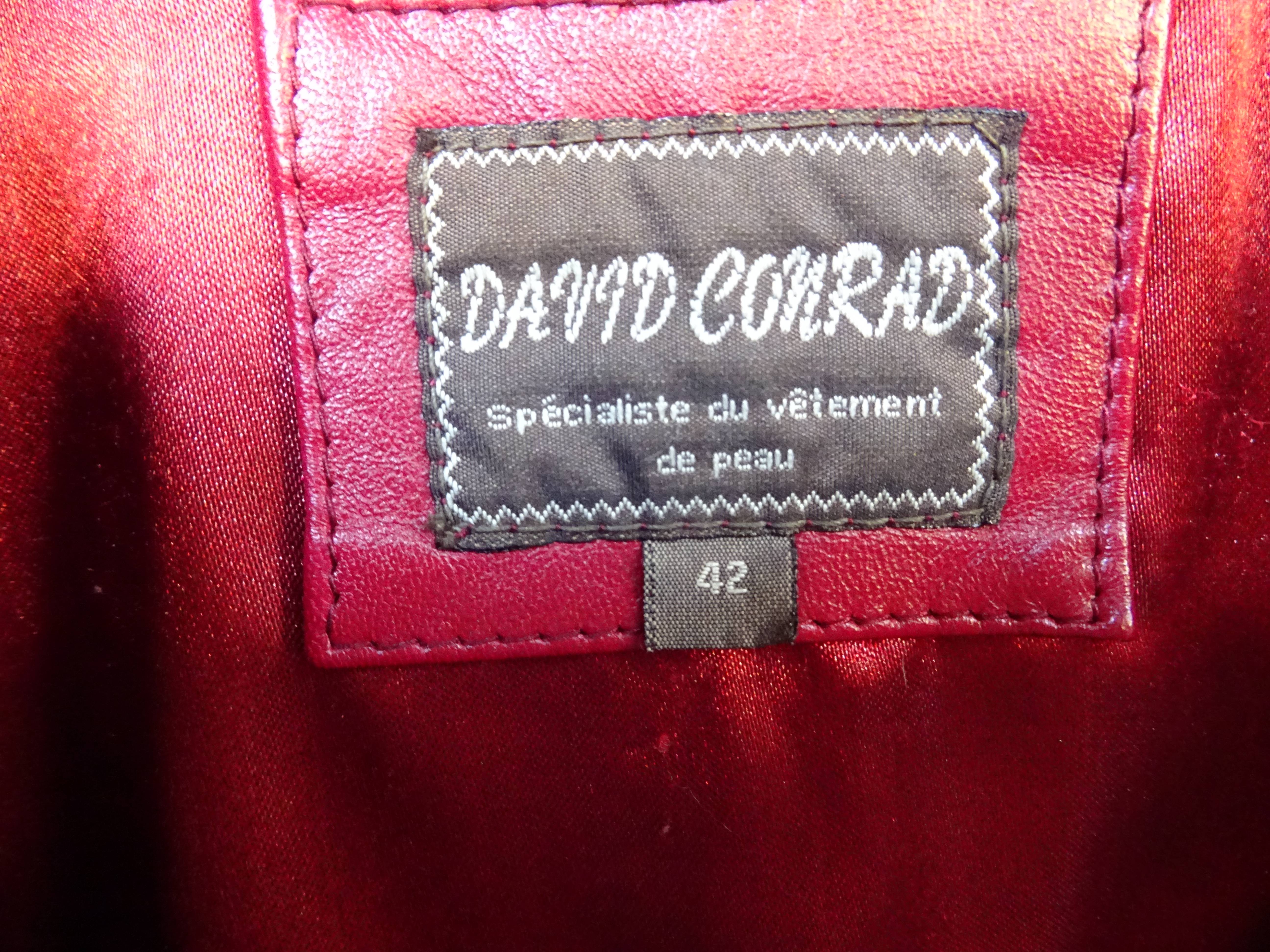 Voir photo 2 de Veste cuir femme rouge David Conrad taille 40/42 Veste cuir femme rouge David Conrad taille 40/42 État correct reconditionné photo 2