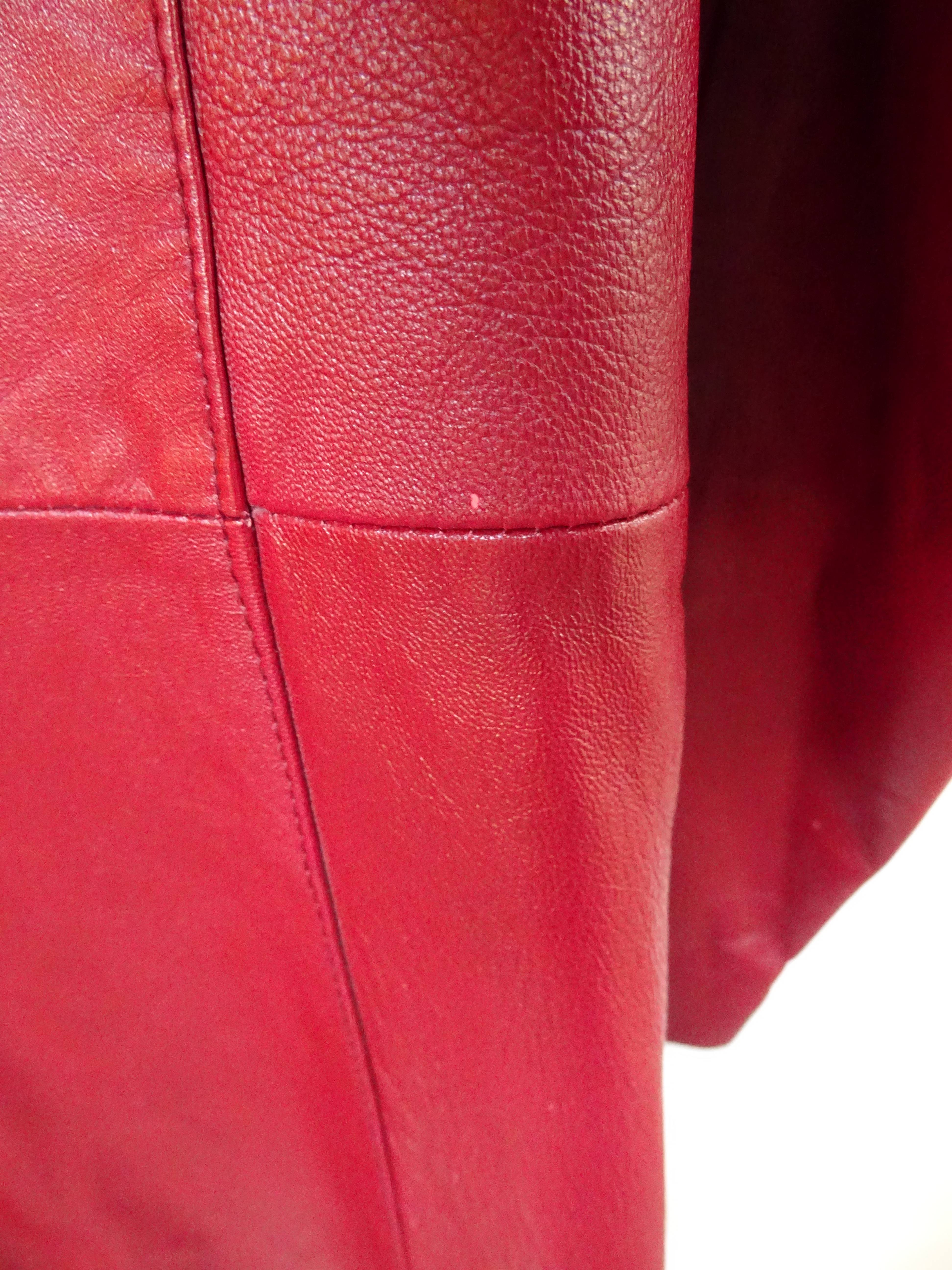 Voir photo 8 de Veste cuir femme rouge David Conrad taille 40/42 Veste cuir femme rouge David Conrad taille 40/42 État correct reconditionné photo 8