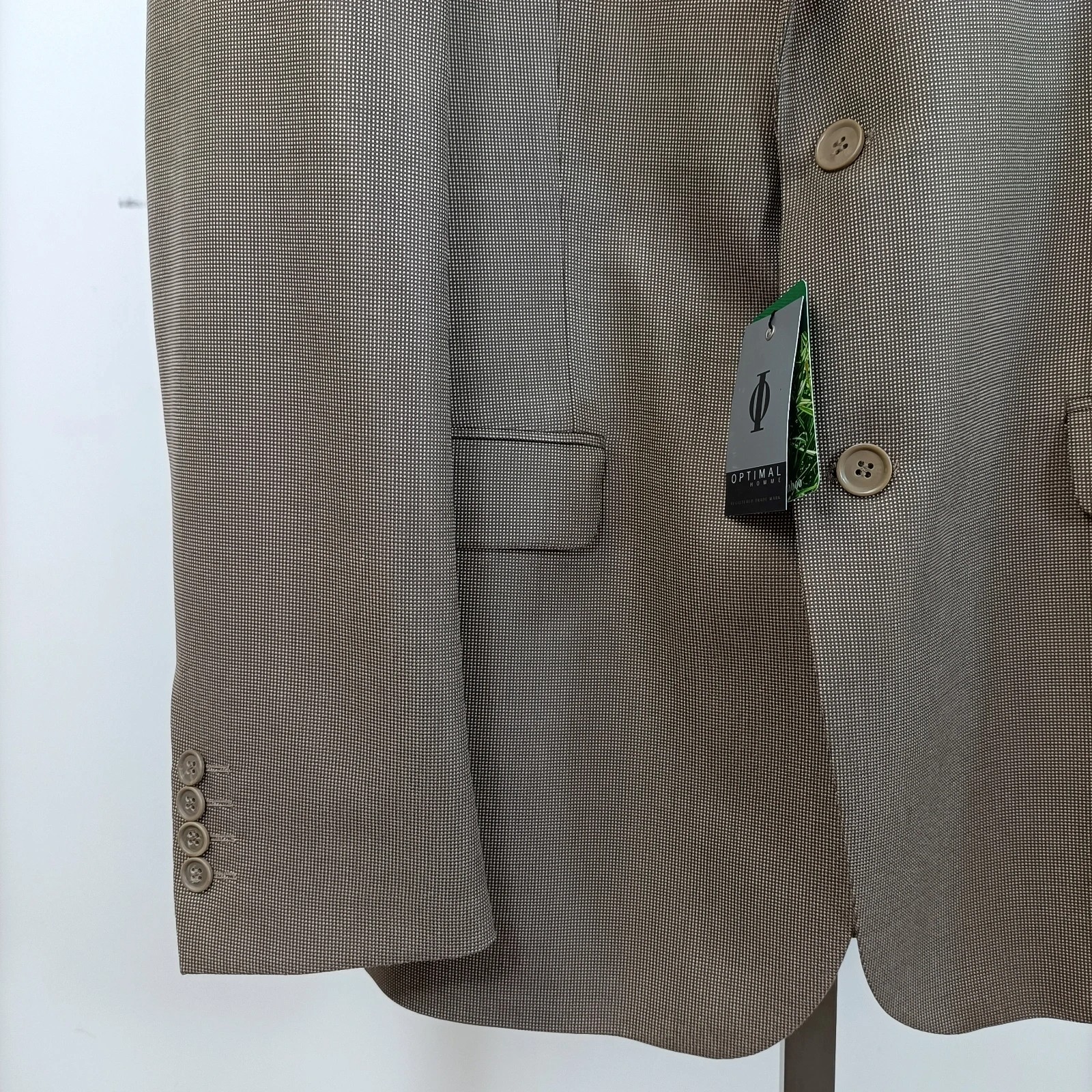 Voir photo 7 de Veste de costume beige Optimal en bambou - Taille 52 Veste de costume beige Optimal en bambou - Taille 52 Parfait état reconditionné photo 7