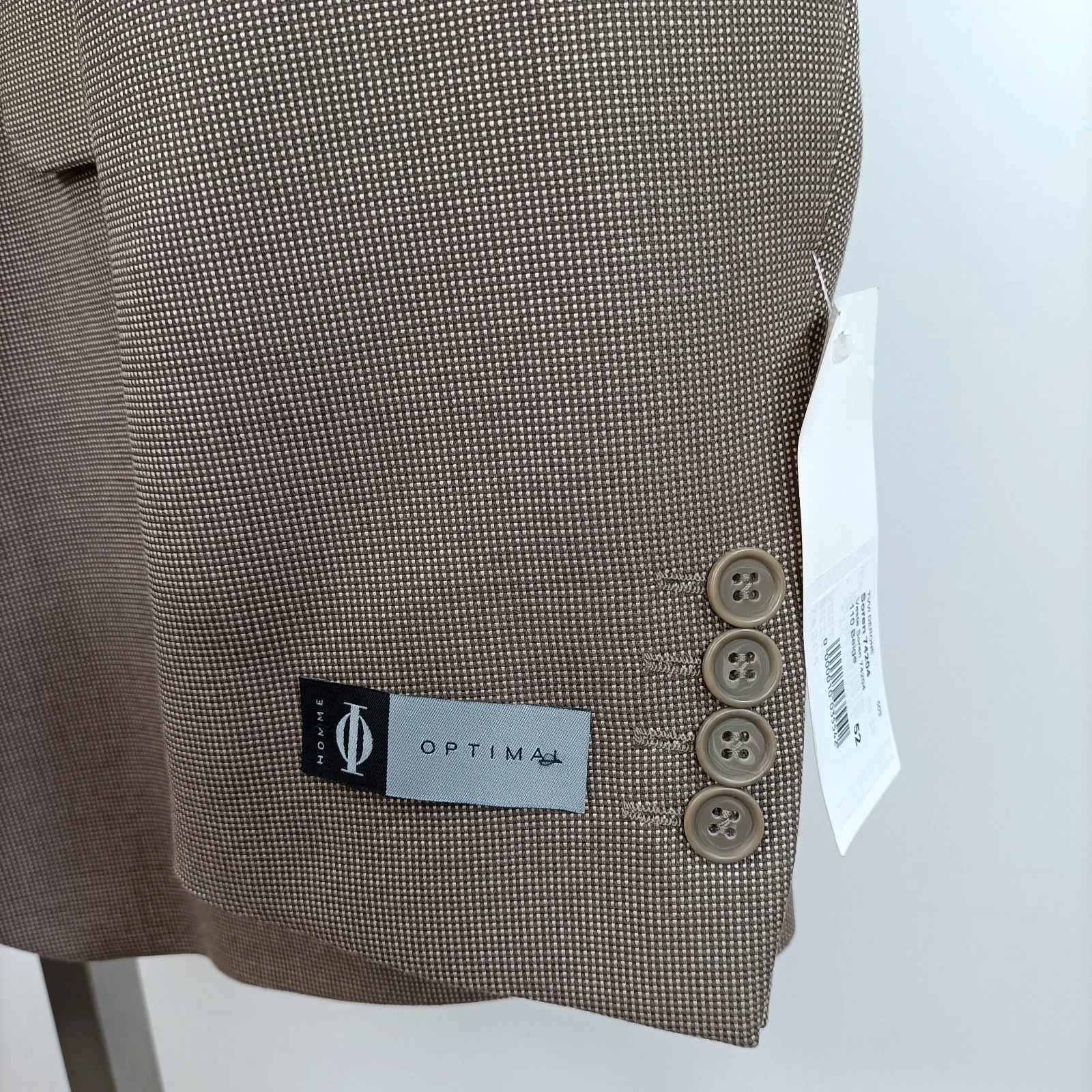 Voir photo 8 de Veste de costume beige Optimal en bambou - Taille 52 Veste de costume beige Optimal en bambou - Taille 52 Parfait état reconditionné photo 8
