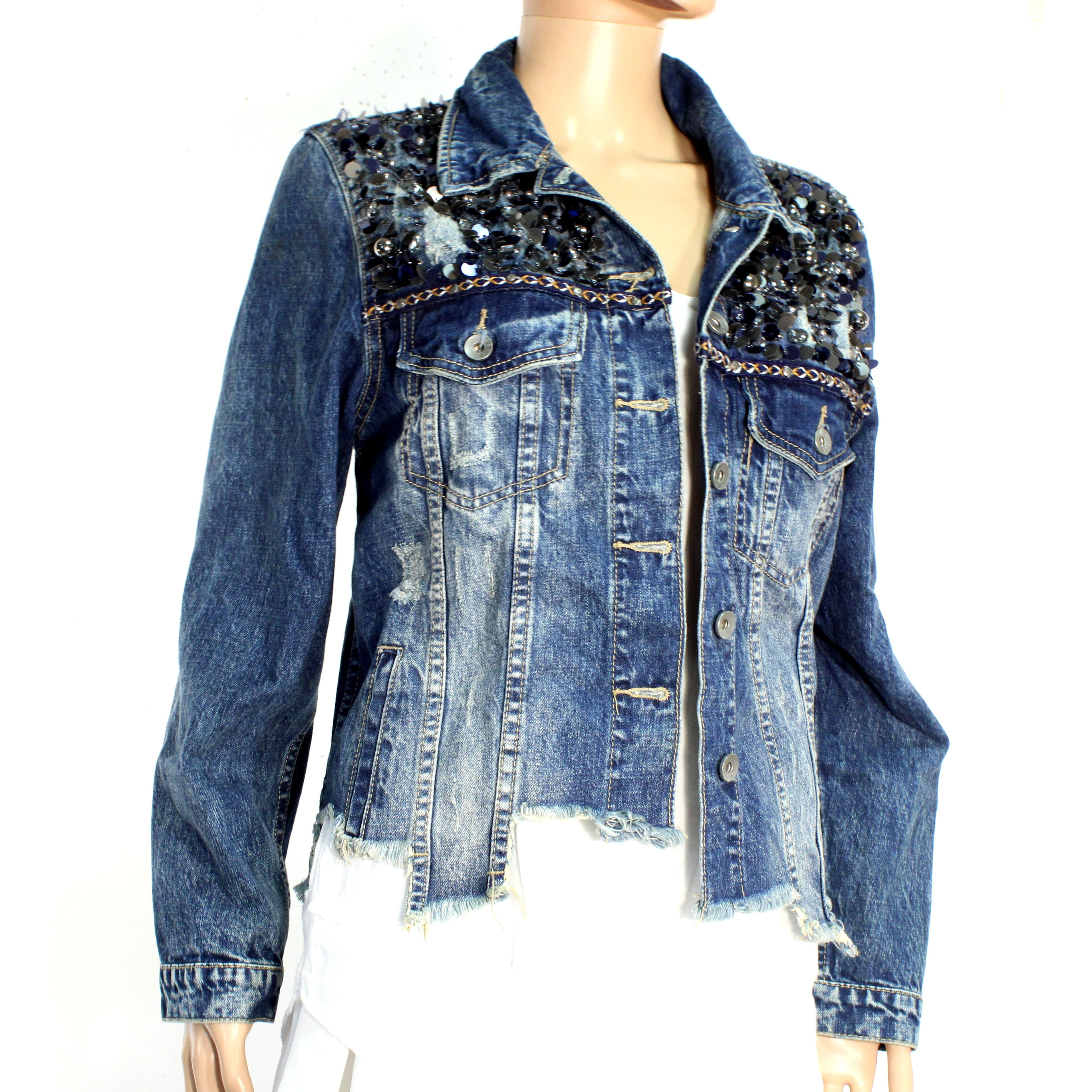 Voir photo 7 de Veste En Coton Jean's Femme Bleue DENIM Taille S Veste En Coton Jean's Femme Bleue DENIM Taille S Bon état reconditionné photo 7