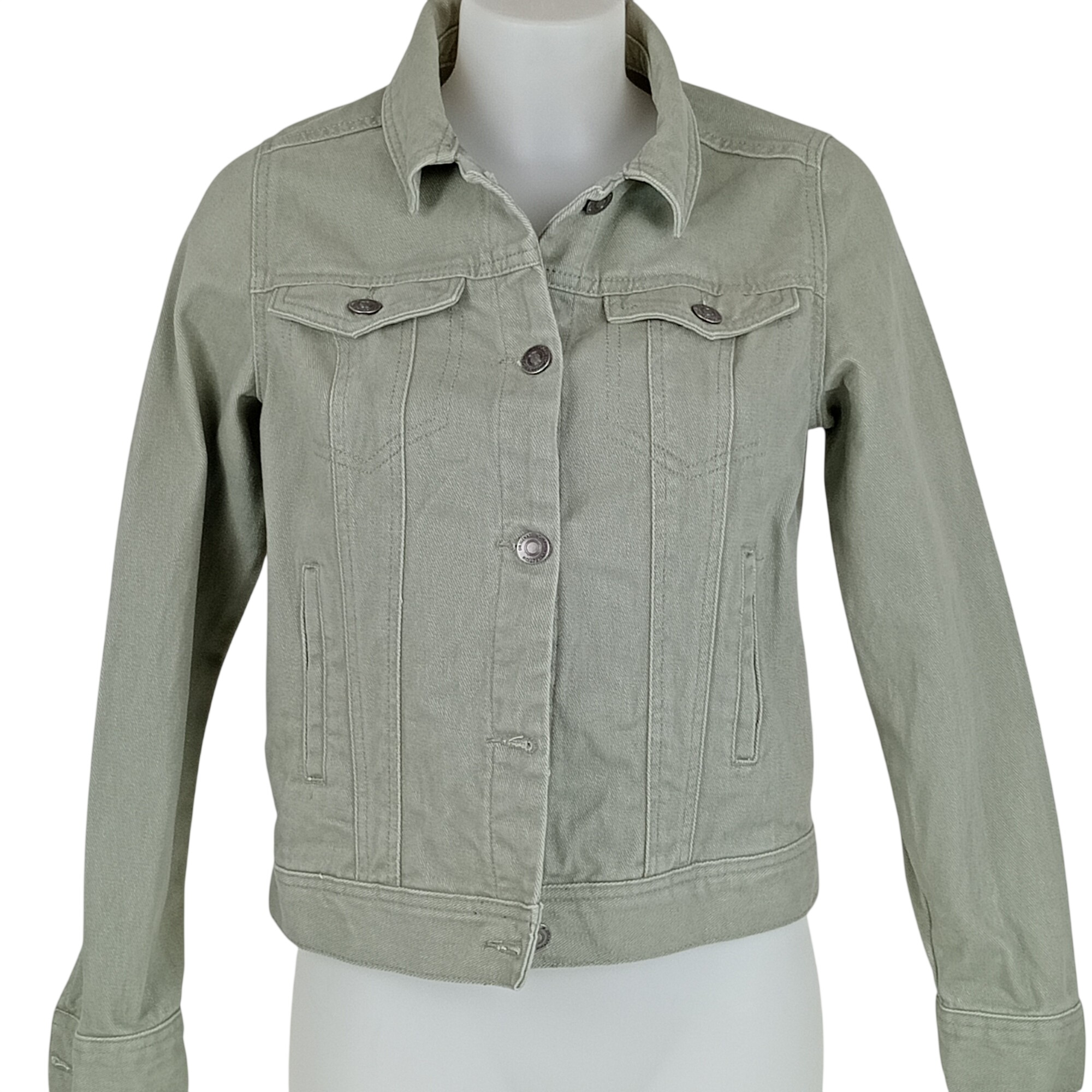 Veste en jean - femme - marque InExtenso - manches longues - couleur vert kaki - taille S (36) Très bon état - 10,50 € Veste en jean - femme - marque InExtenso - manches longues - couleur vert kaki - taille S (36) Très bon état reconditionné disponible sur Label Emmaüs