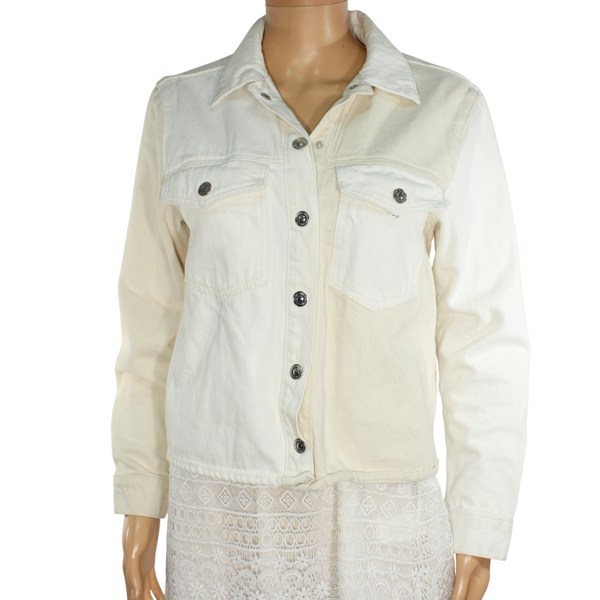 Voir photo 3 de Veste Femme En Jean's Blanc & Beige DENIM SINSAY Taille 34 Veste Femme En Jean's Blanc & Beige DENIM SINSAY Taille 34 Bon état reconditionné photo 3